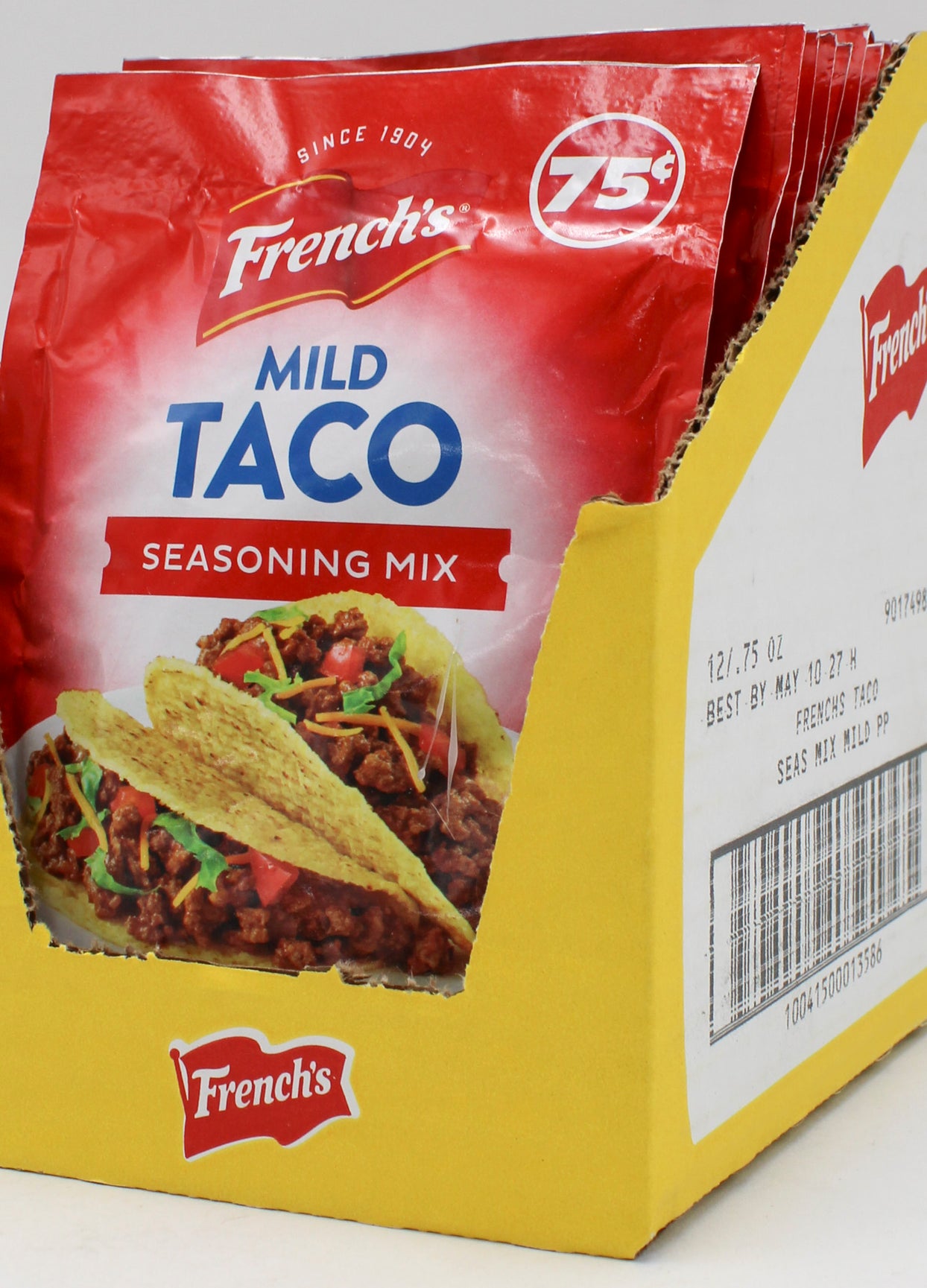 FRENCH'S TACO SEASONING MIX MILD .75 Oz BB 5/10/2027