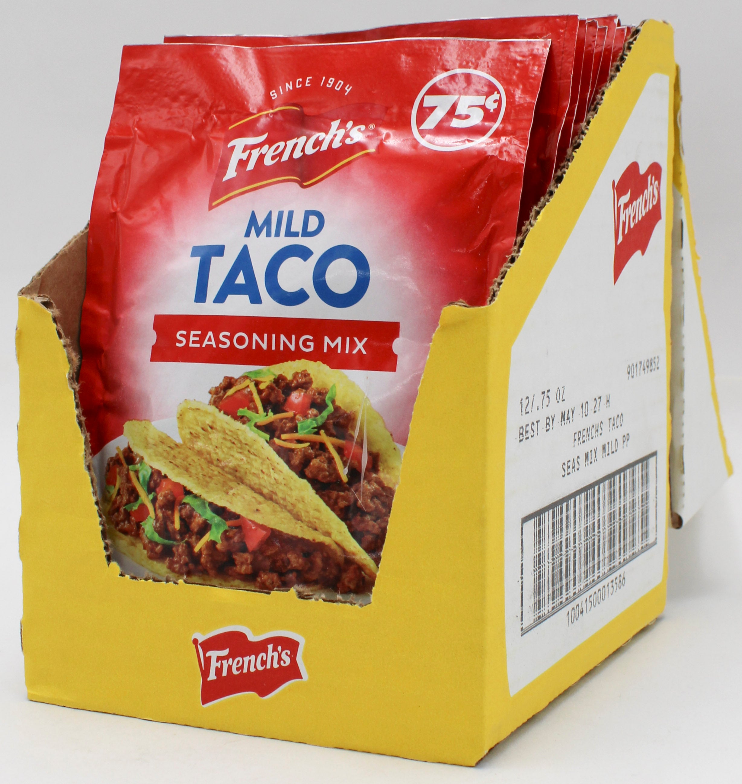 FRENCH'S TACO SEASONING MIX MILD .75 Oz BB 5/10/2027