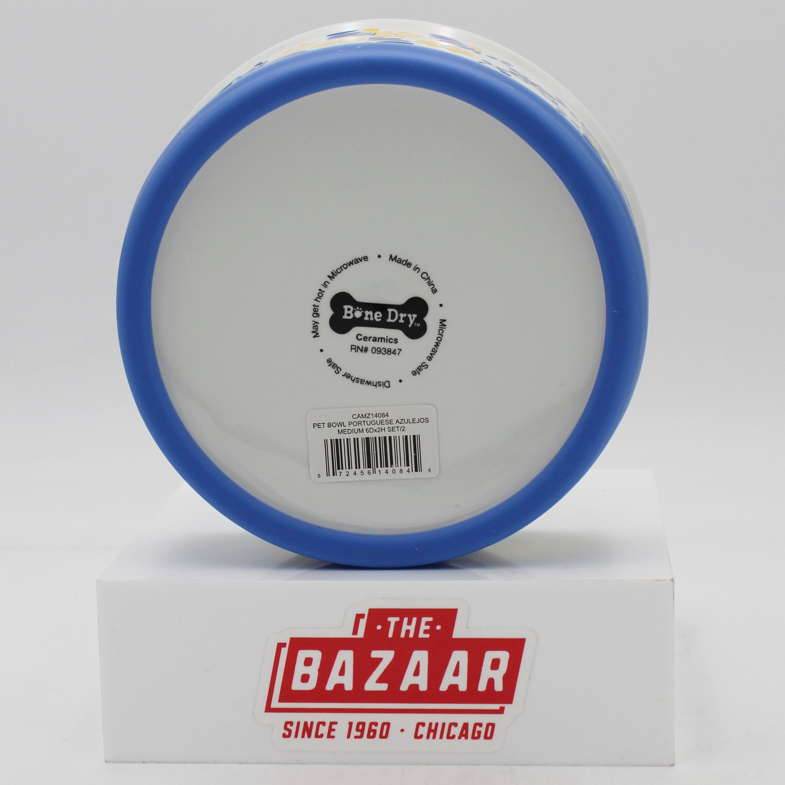 PET BOWL - PORTUGUESE AZULEJOS MEDIUM 6Dx2H