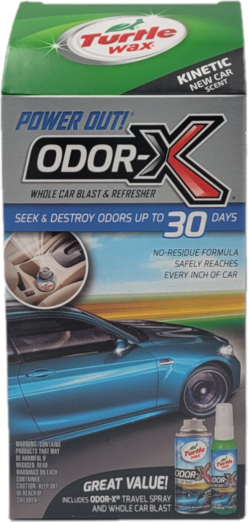 TURTLE WAX POWER OUT ODOR-X WHOLE CAR BLAST & REFRESHER KIT
