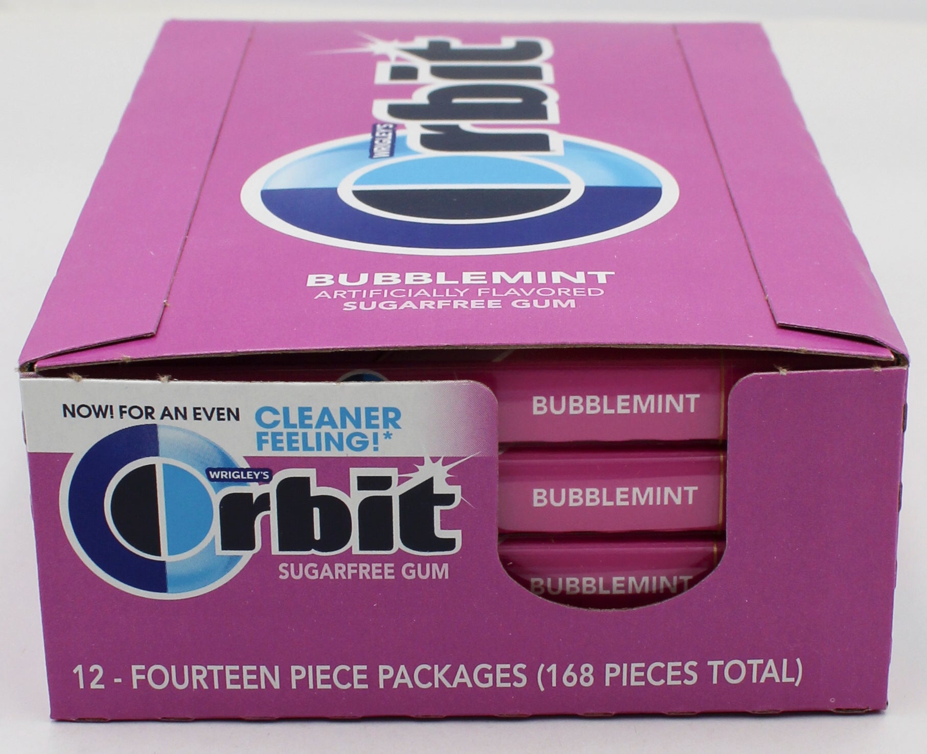 ORBIT GUM BUBBLEMINT 14 STICKS 12ct BOX BB 7/30/2026