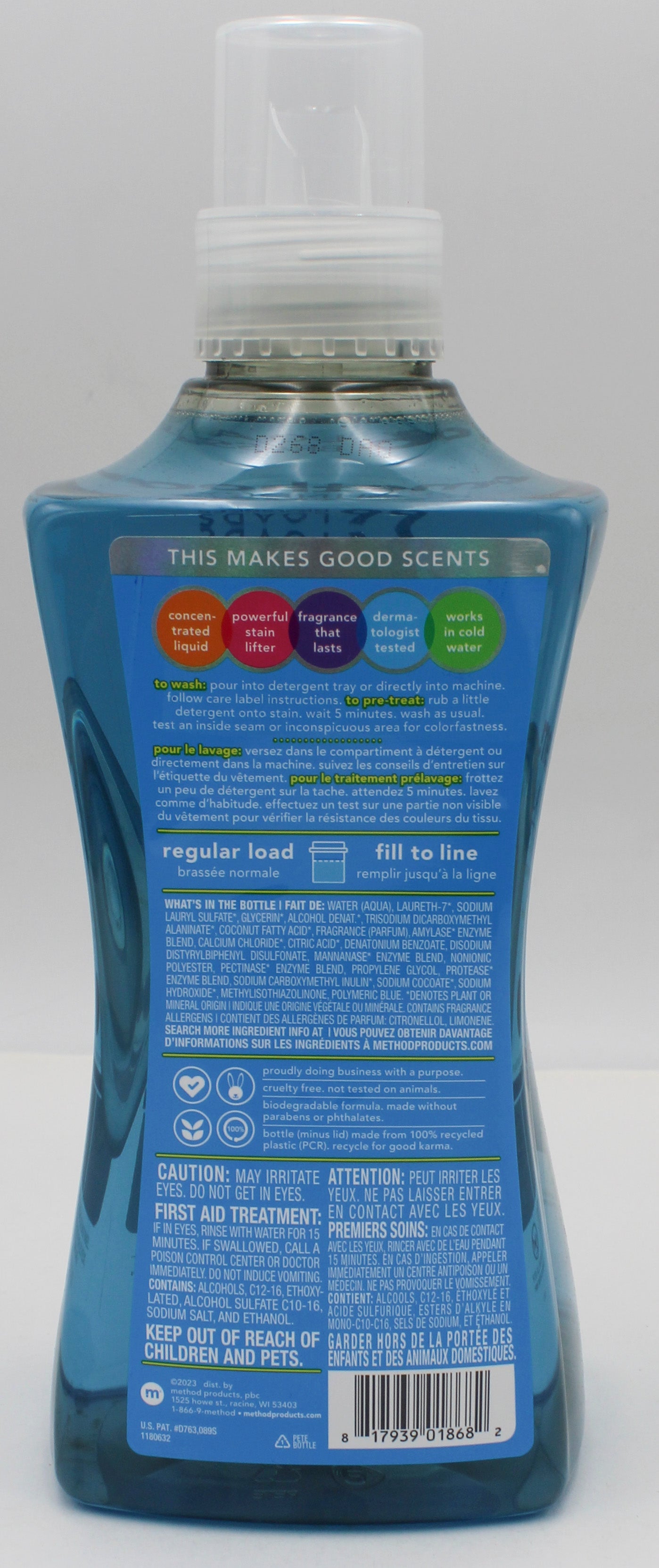 SP METHOD LAUNDRY DETERGENT 66 LOADS 53.5oz FRESH AIR