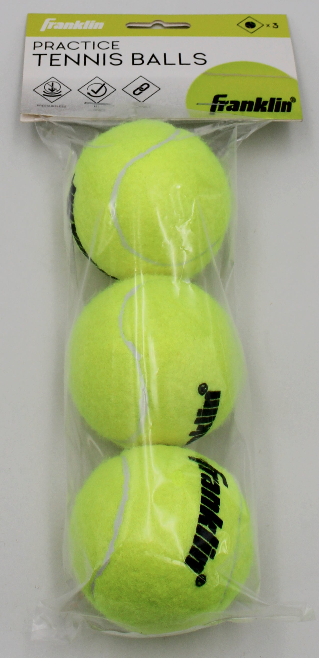 FRANKLIN PRACTICE TENNIS BALLS 3ct