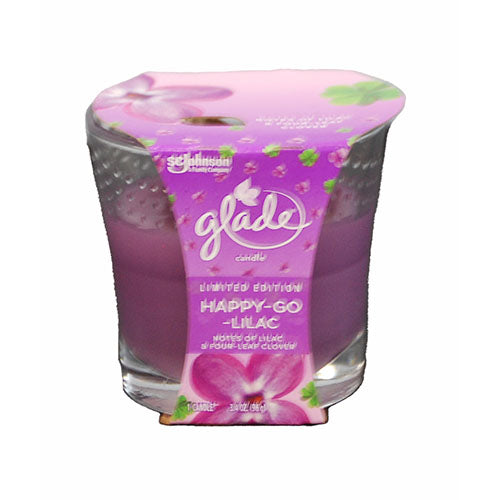 GLADE 1 WICK CANDLE 3.4OZ-HAPPY GO LILAC
