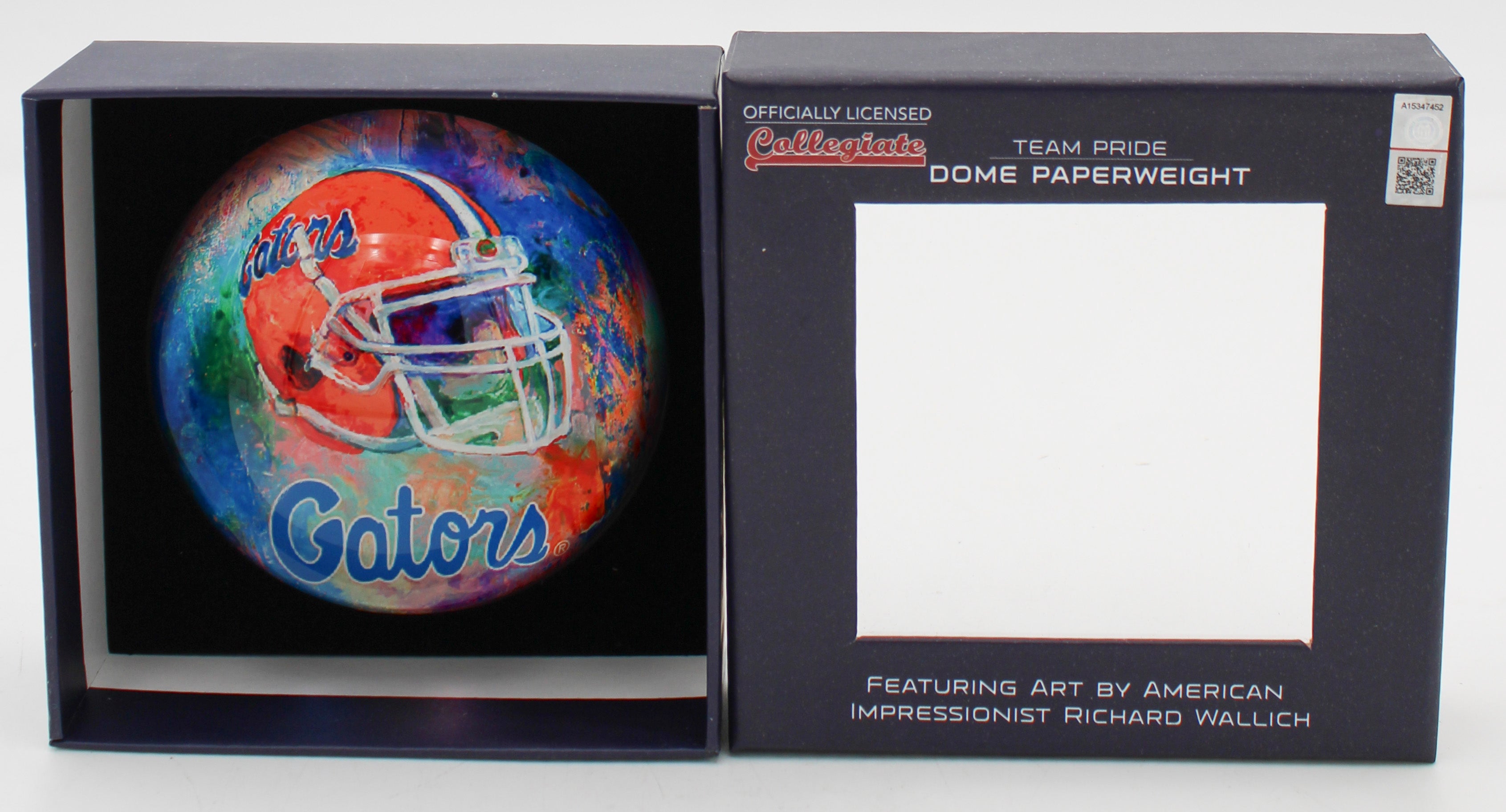 FLORIDA GATORS GLASS DOME PAPERWEIGHT 4"