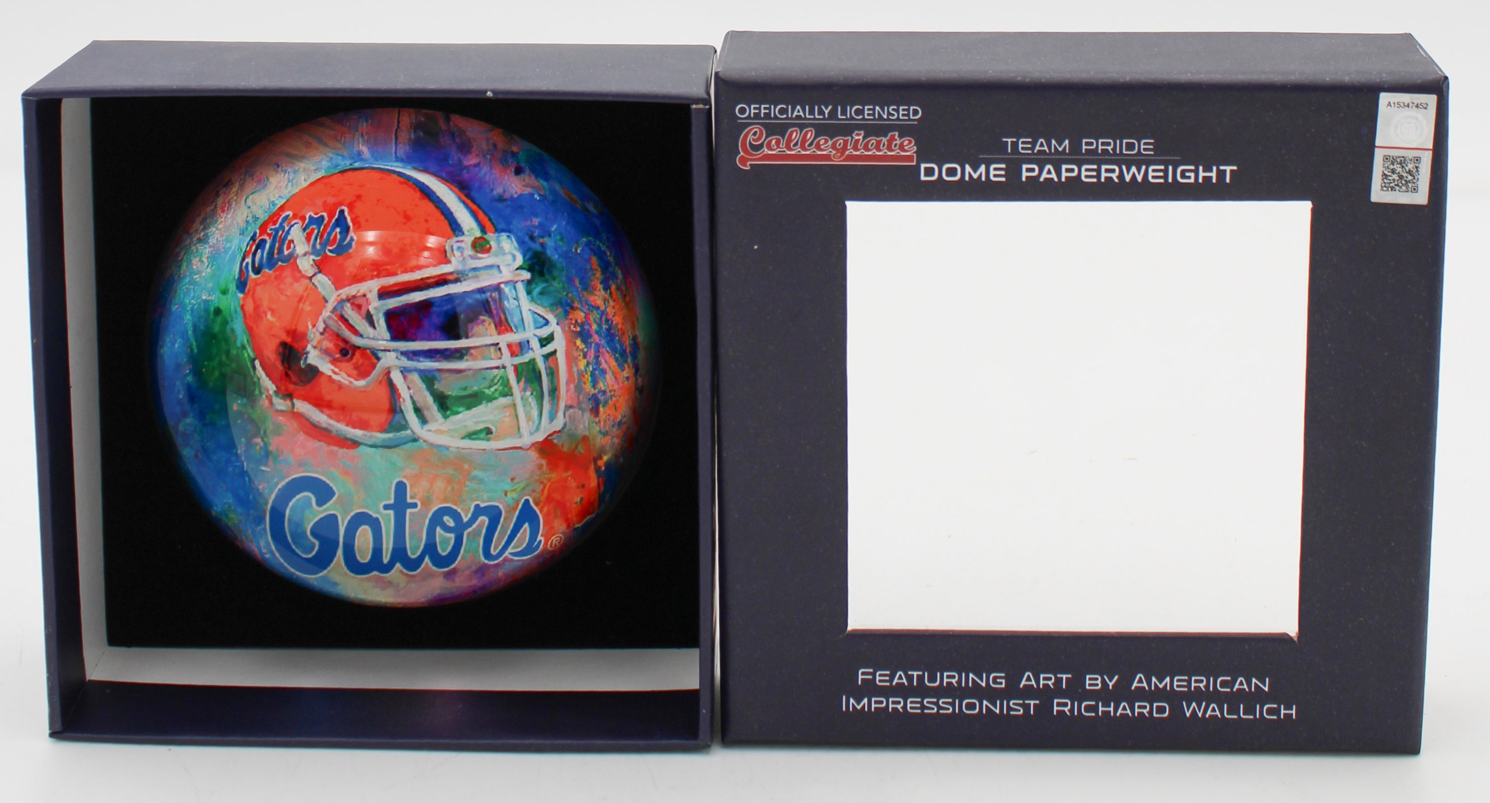 FLORIDA GATORS GLASS DOME PAPERWEIGHT 4"