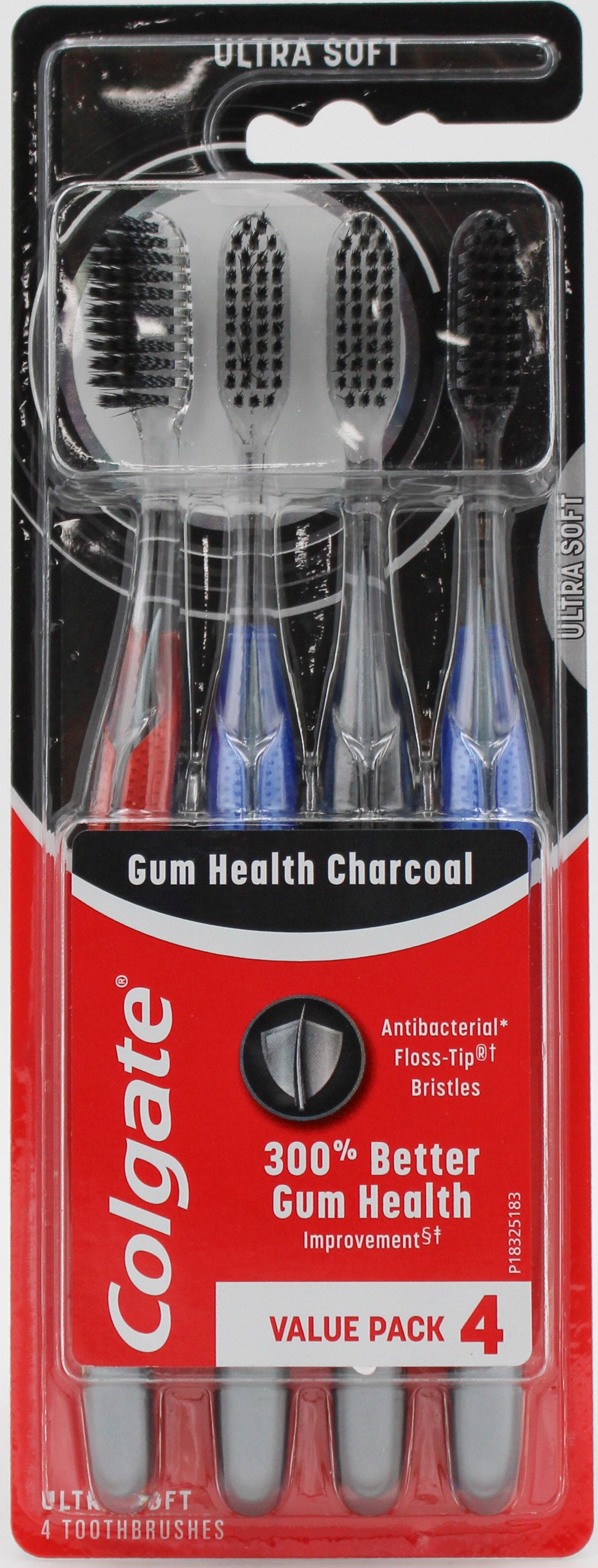 COLGATE GUM HEALTH TOOTHBRUSH CHARCOAL 4ct NA NI