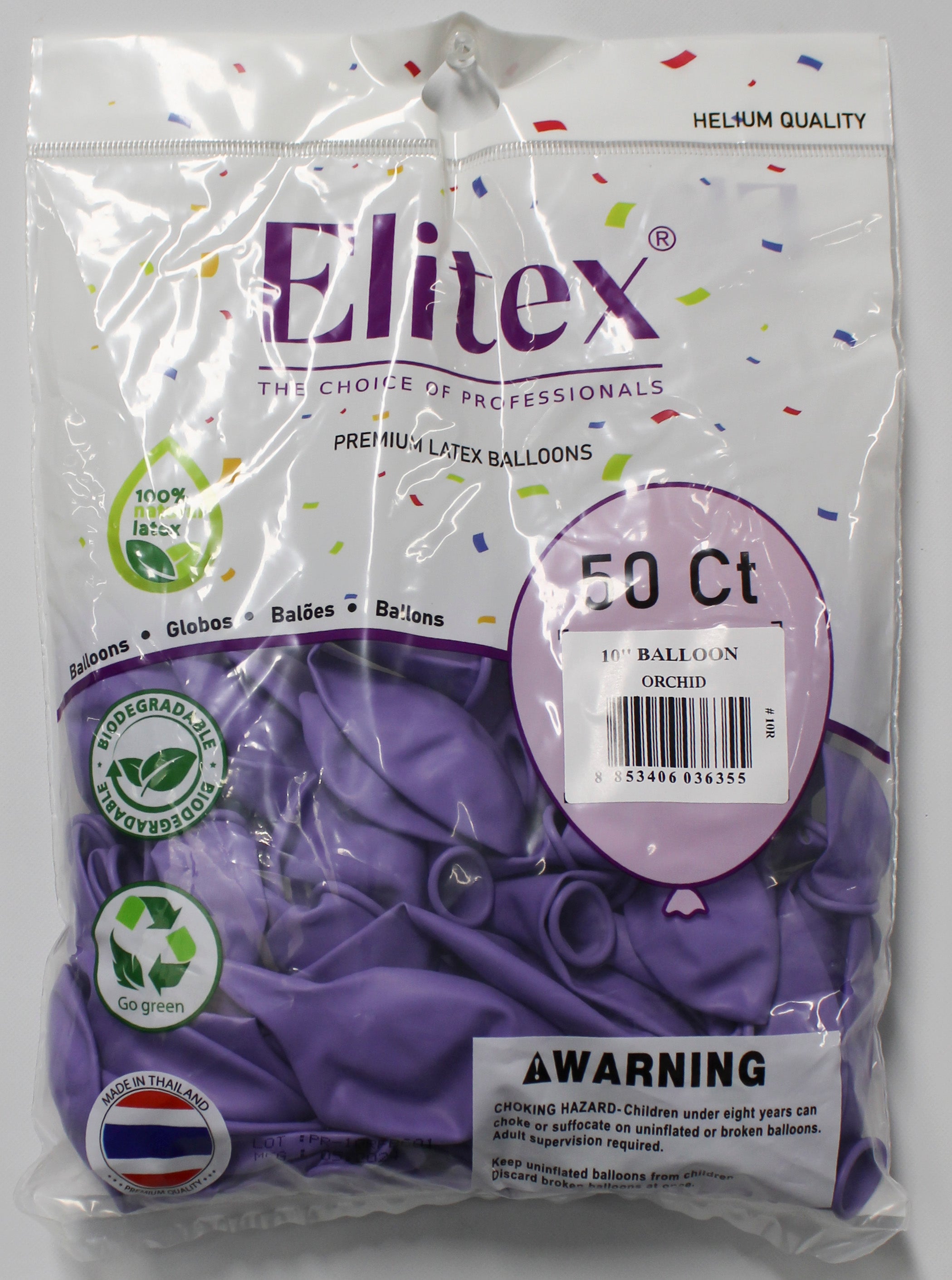 ELITEX 10" ORCHID ROUND BALLOON, 50 PACK