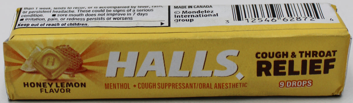 HALLS 9PC HONEY-LEMON EXP 5/13/27