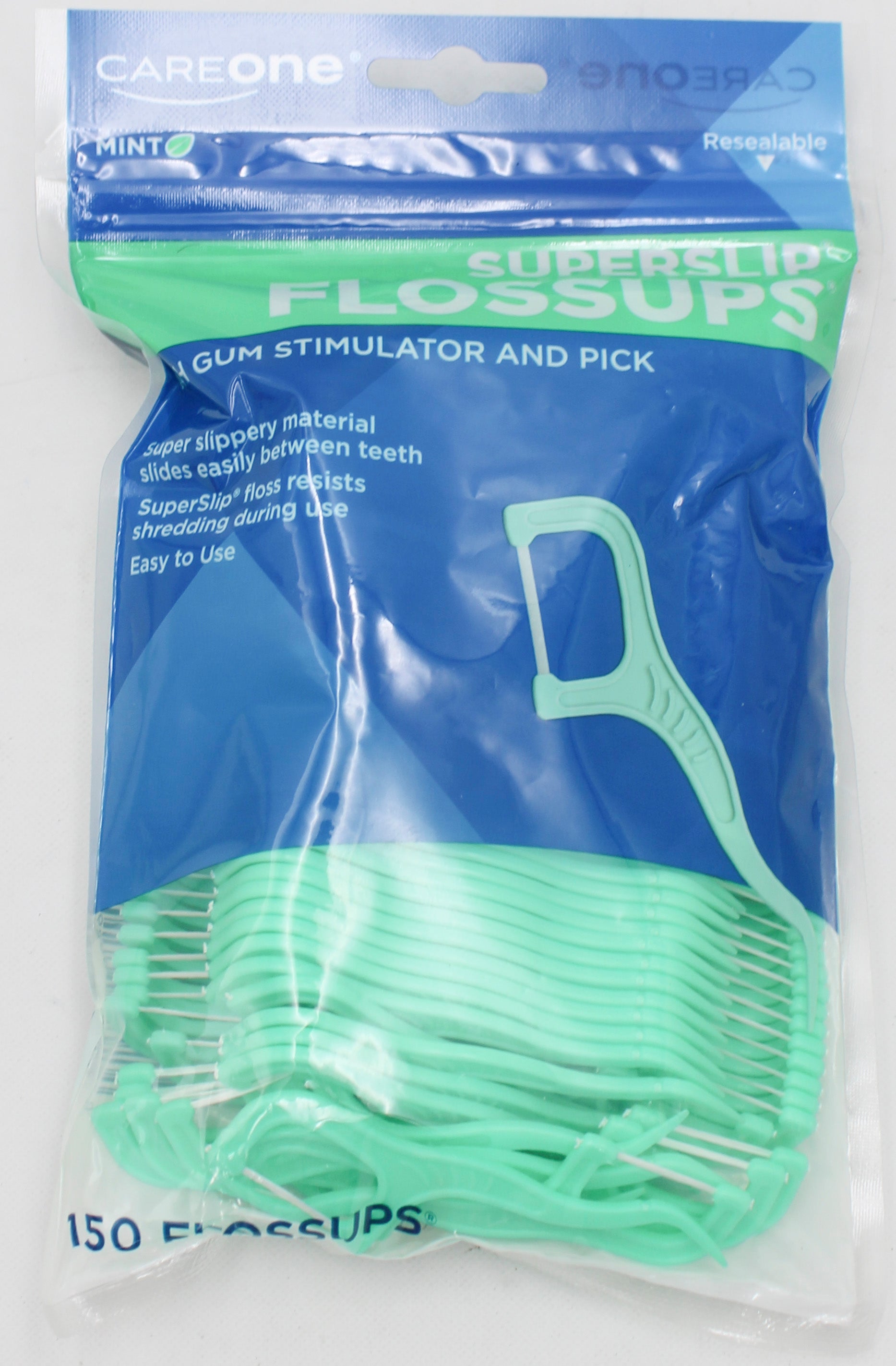 CAREONE SUPERSLIP CURVY MINT FLOSSERS - 150CT NI