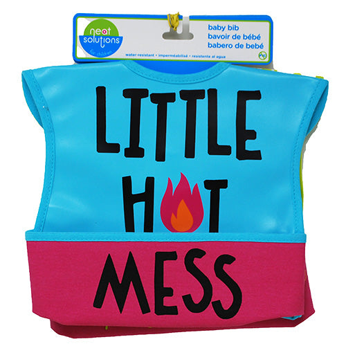 NEAT SOLUTIONS FOLD DOWN POLY BABY BIB 1CT-GIRLS ASST/NI