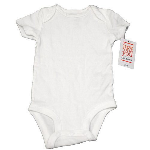SP CARTERS S/S INFNT ONESIE (3M) WHITE