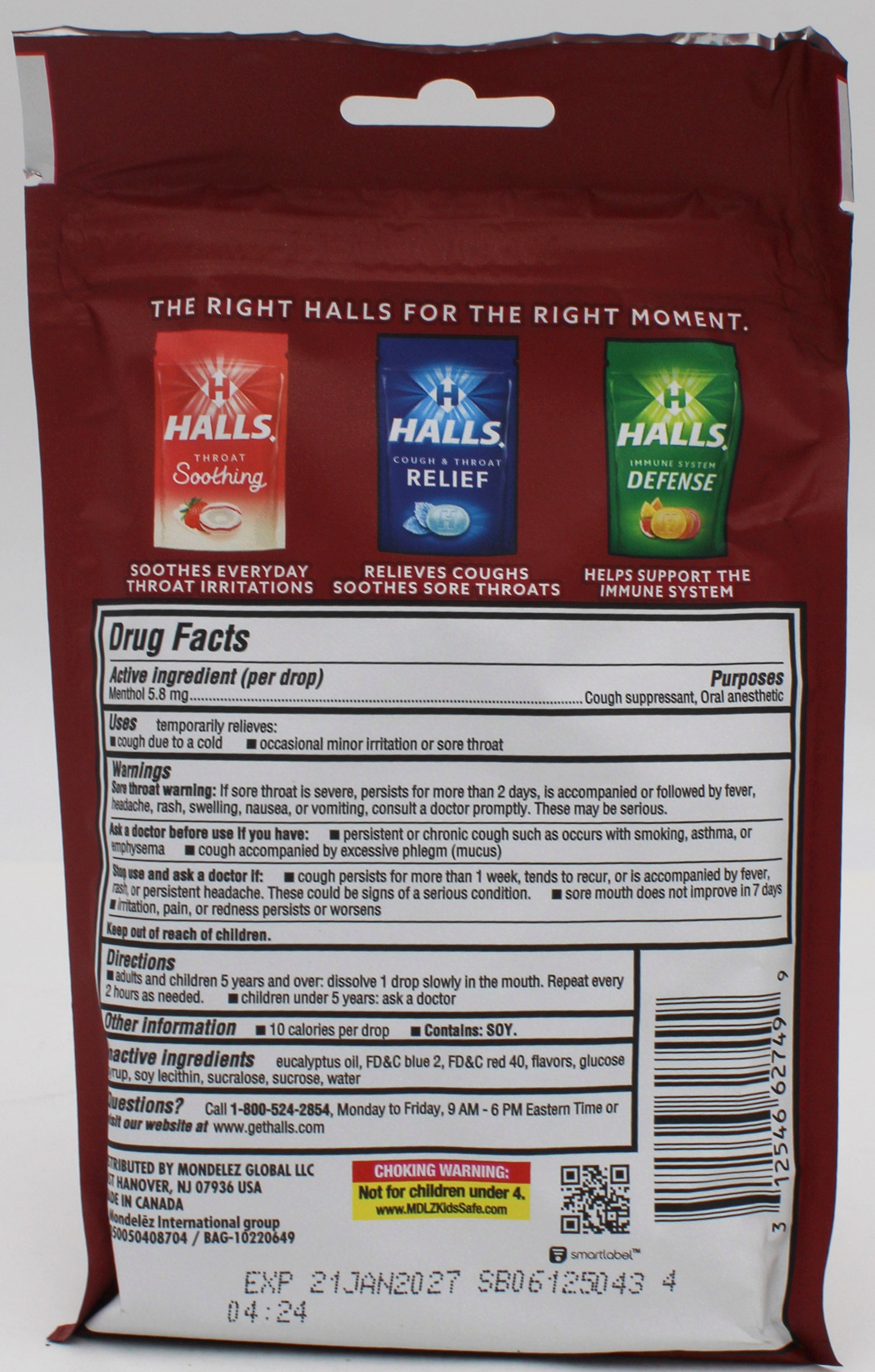 HALLS CHERRY 30 PC BAG EXP 1/21/27