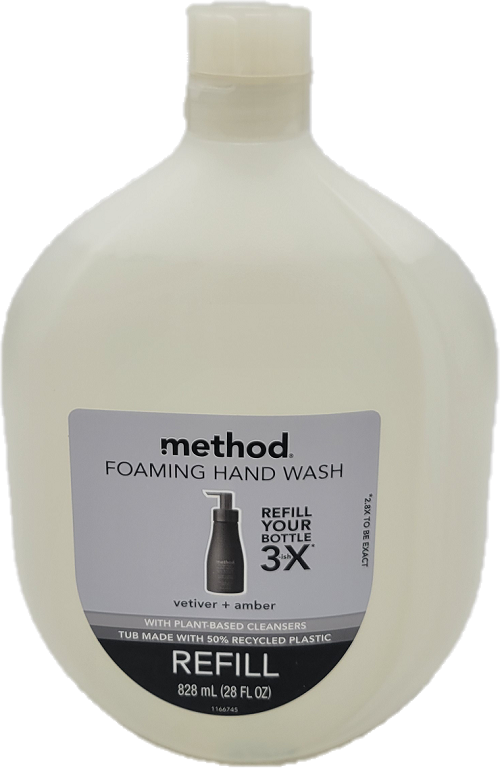 METHOD FOAMING HAND WASH REFILL VETIVER AMBER 28oz US
