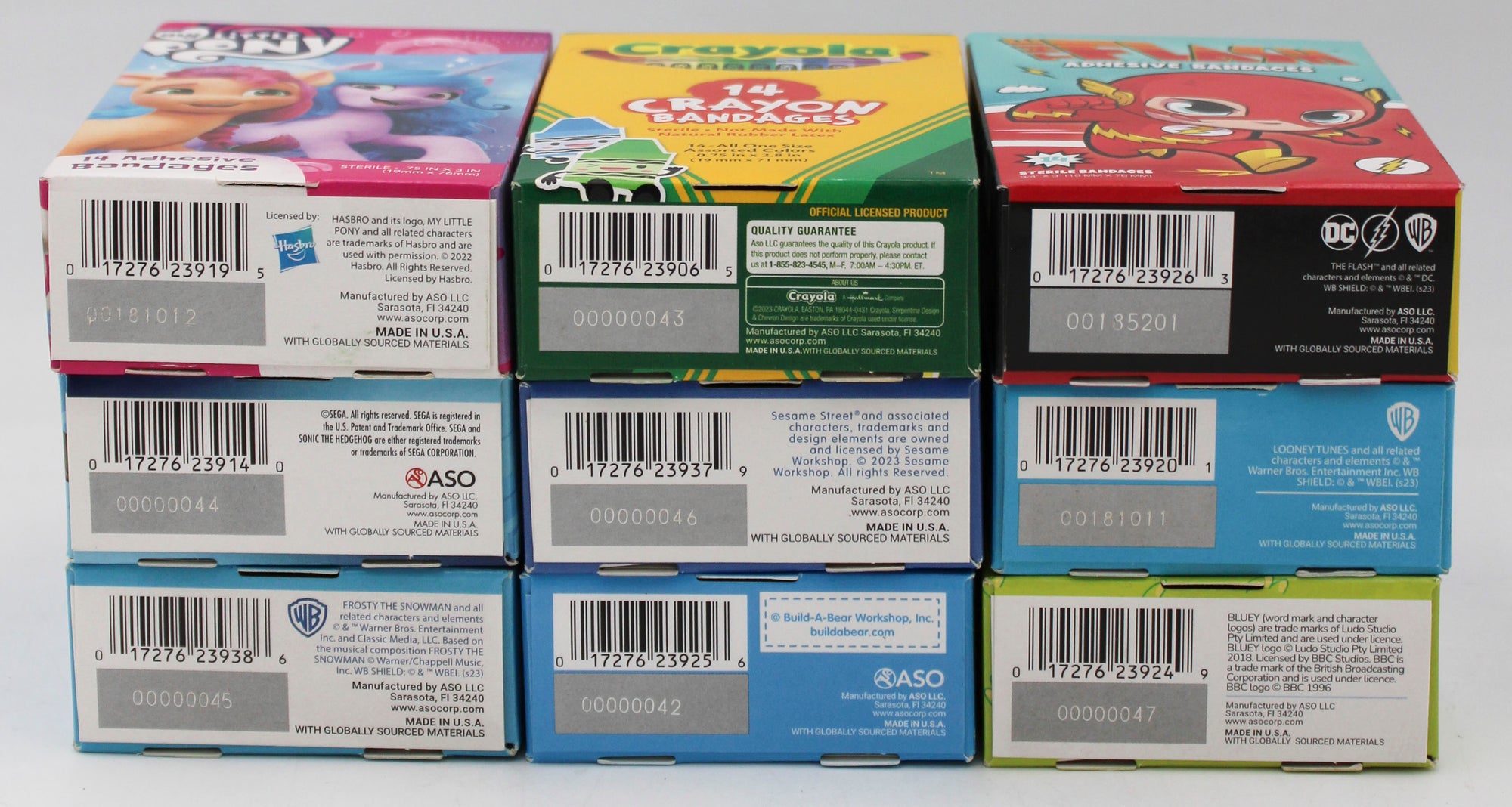 ASSORTED LICENSED 14ct ADHESIVE BANDAGES PP$1 - DIFFERENT ASSORTMENT IN EACH CASE