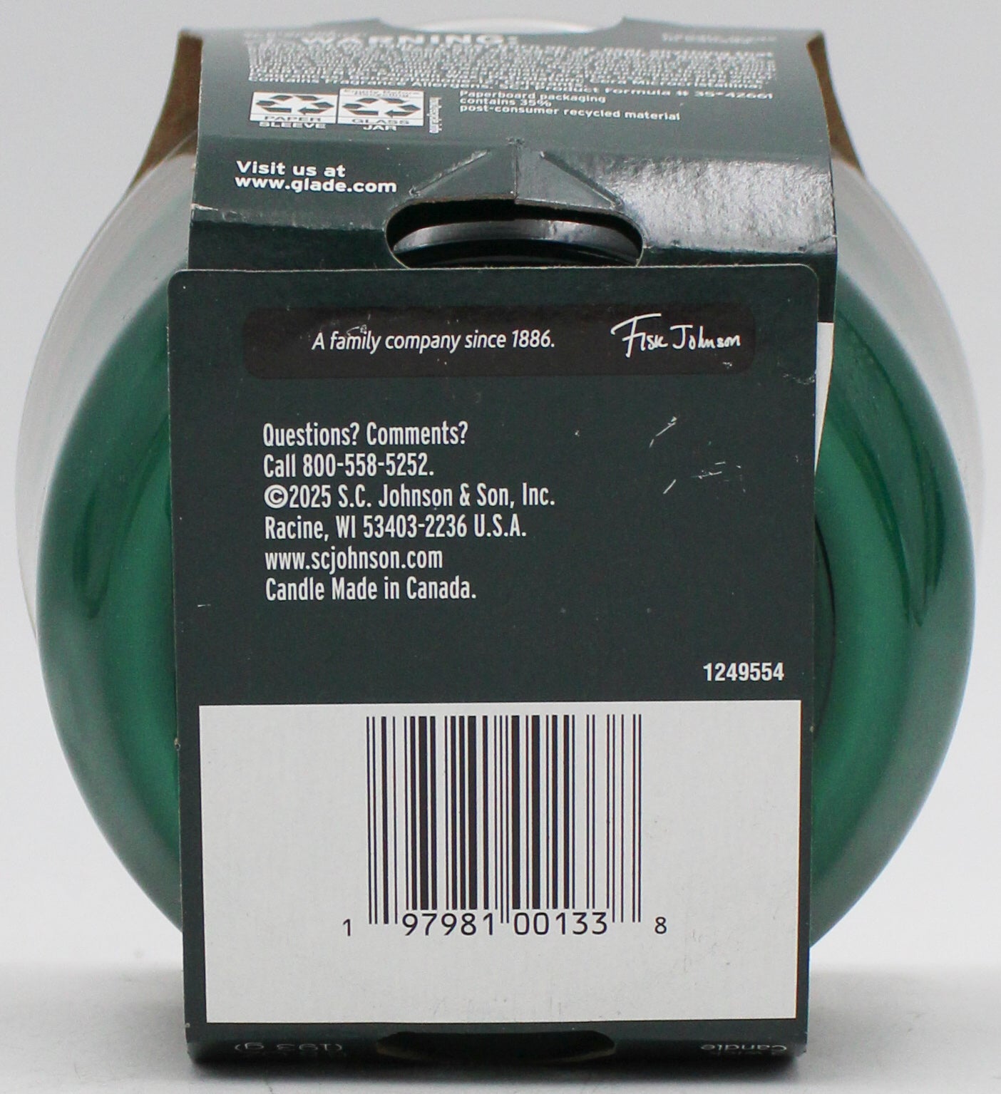 SP GLADE 3-WICK CANDLE BALSAM & SPRUCE 6.8oz US