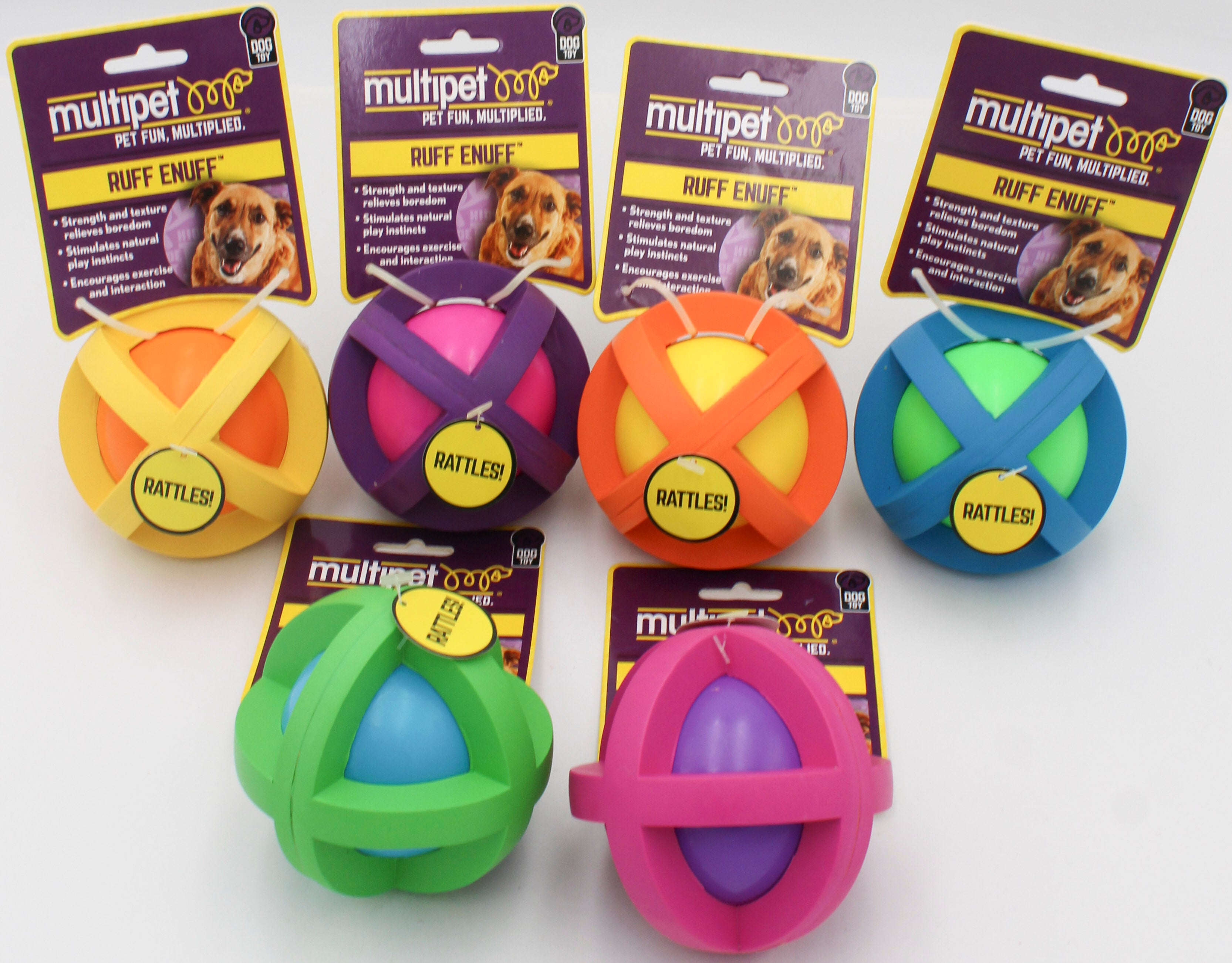 MULTIPET BOINGO BALL DOG TOY - 3.5"