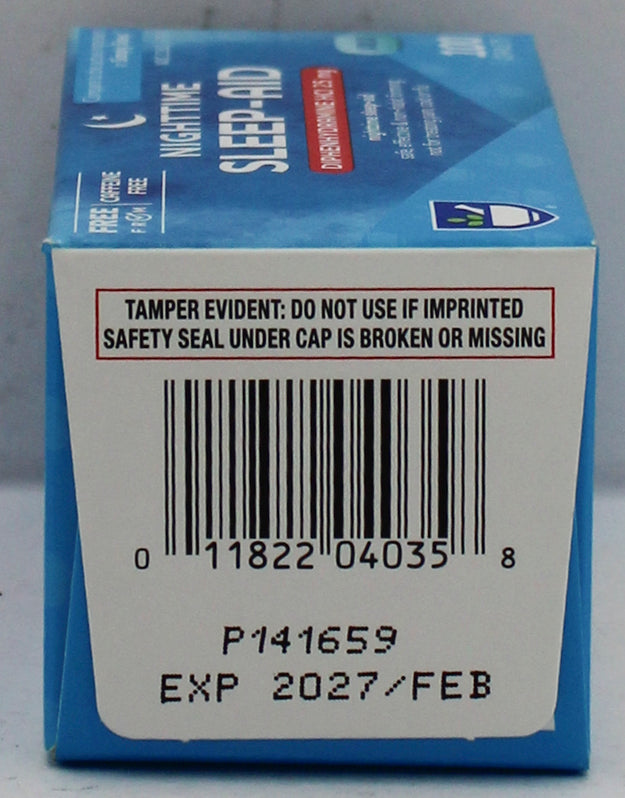 RITE AID NIGHTTIME SLEEP AID BLUE TABLETS 100ct EXP 2/15/2027