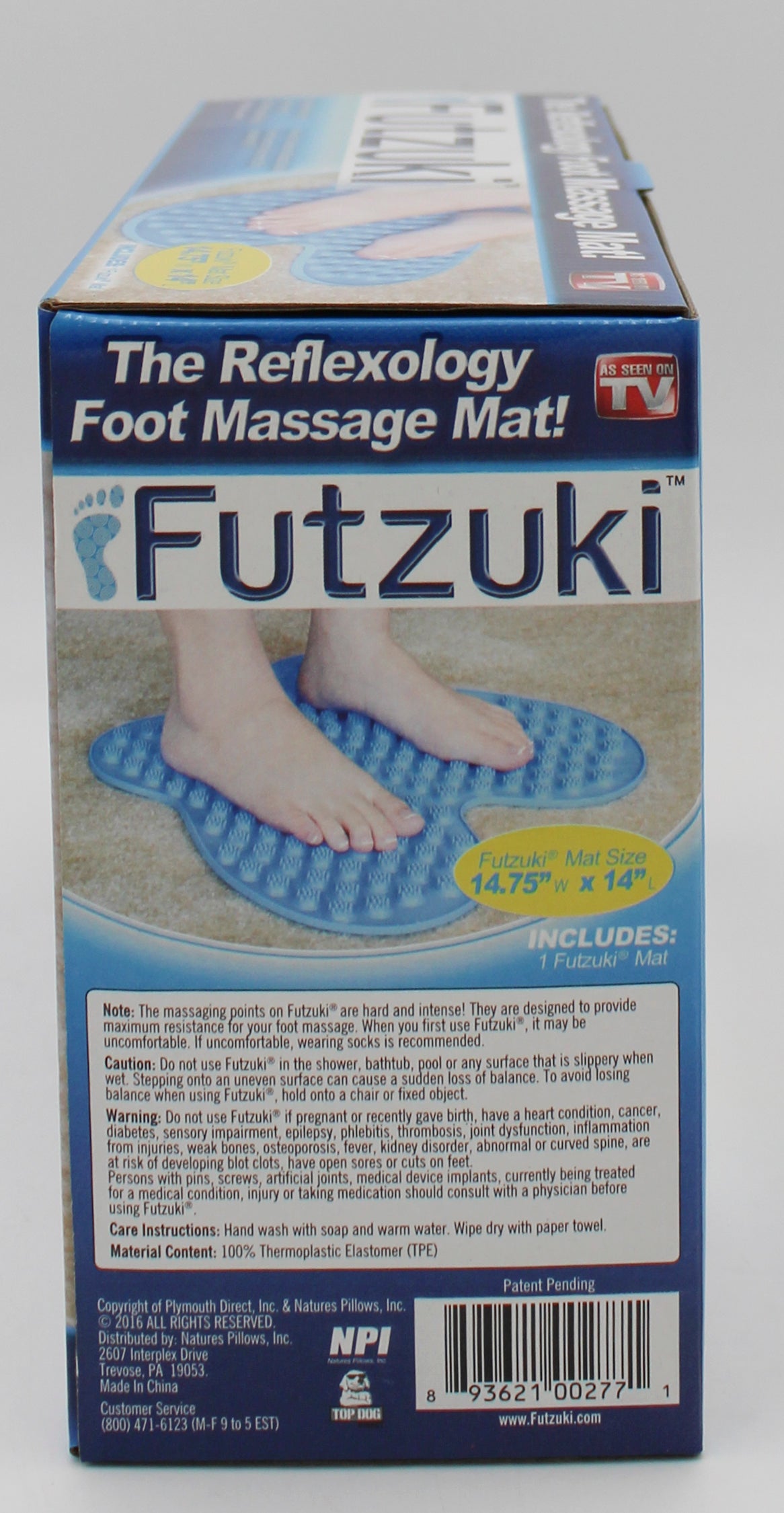 ASTV FUTZUKI FOOT MASSAGE MAT 14.75" X 14"