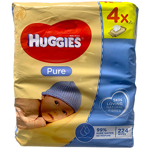 HUGG.BABY WIPE 224CT(10&11/22)PURE