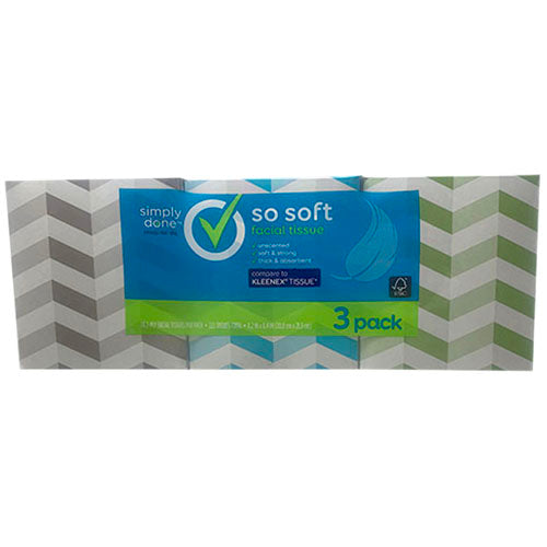 SO SOFT FACIAL TISSUE 74SHT/3PK