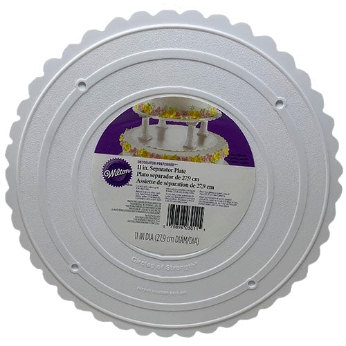 WILTON SEPARATOR PLATE 11"-WHT/ROUND.