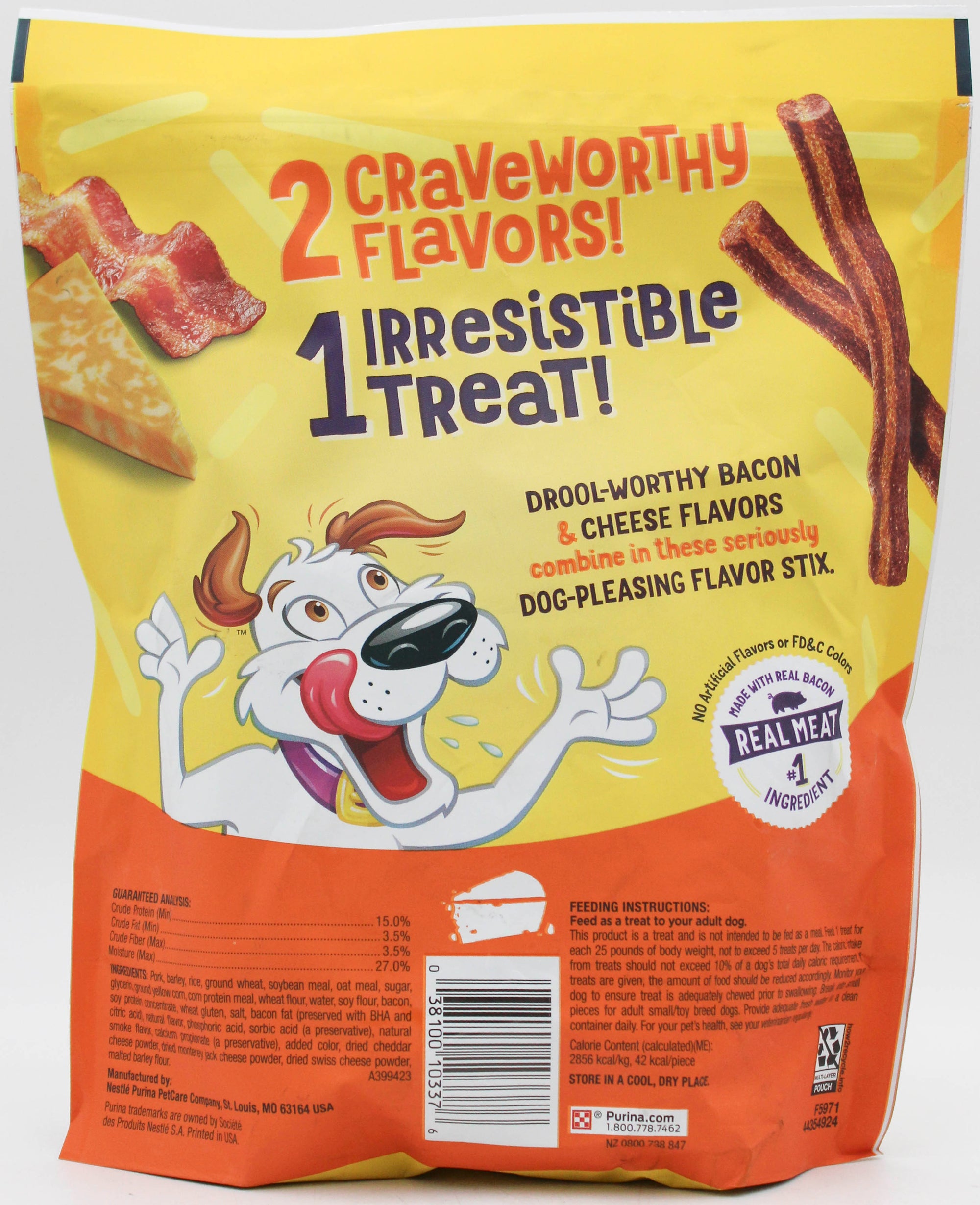 PURINA BEGGIN' FLAVORSTIX BACON CHEDDAR 25oz EXP 6.30.26 NI