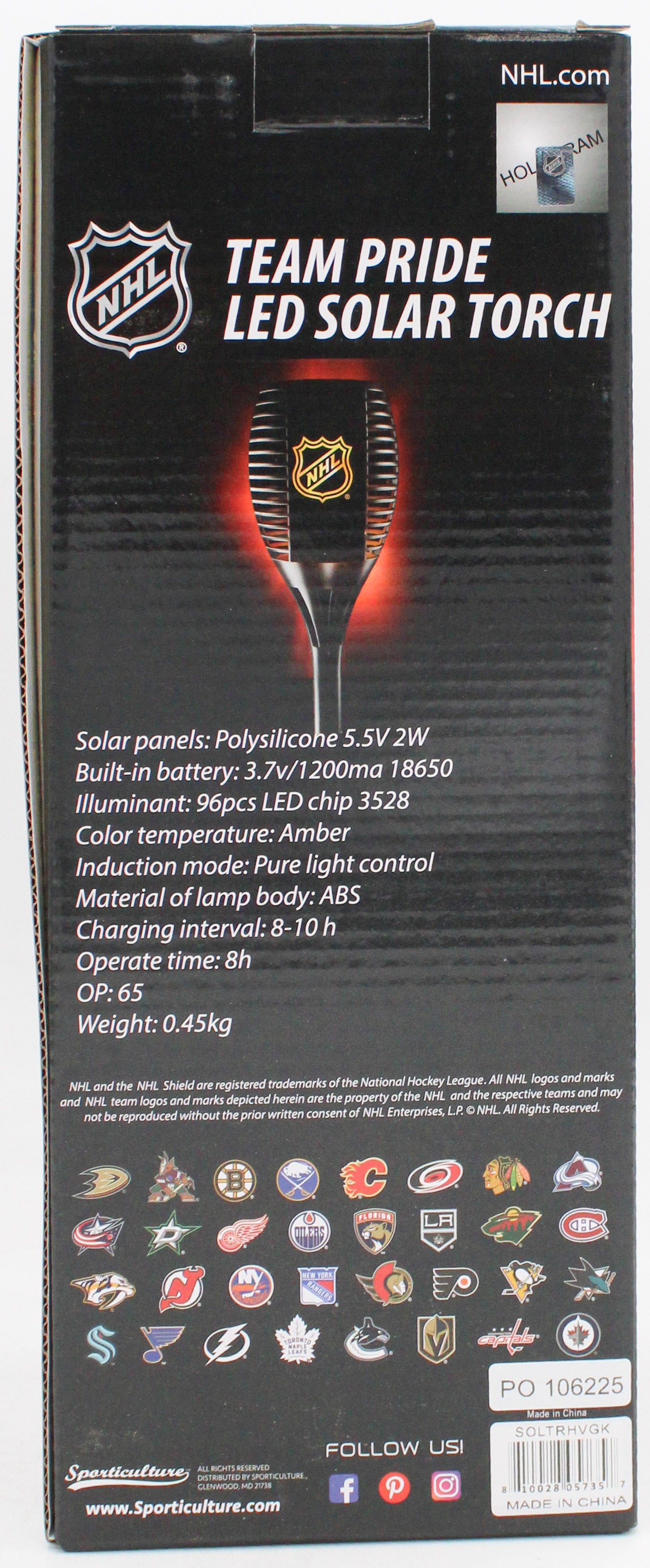 VEGAS GOLDEN KNIGHTS LED SOLAR TORCH 36"