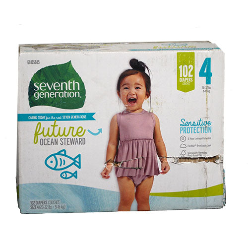 SEVENTH GENERATION DIAPER LARGE STG 4  102CT