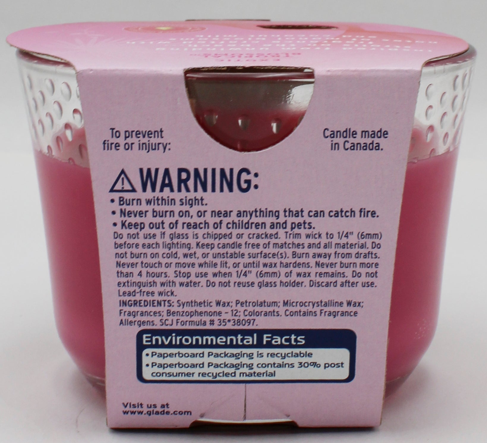 Glade 3-Wick Candle Exotic Tropical Blossoms 6.8oz