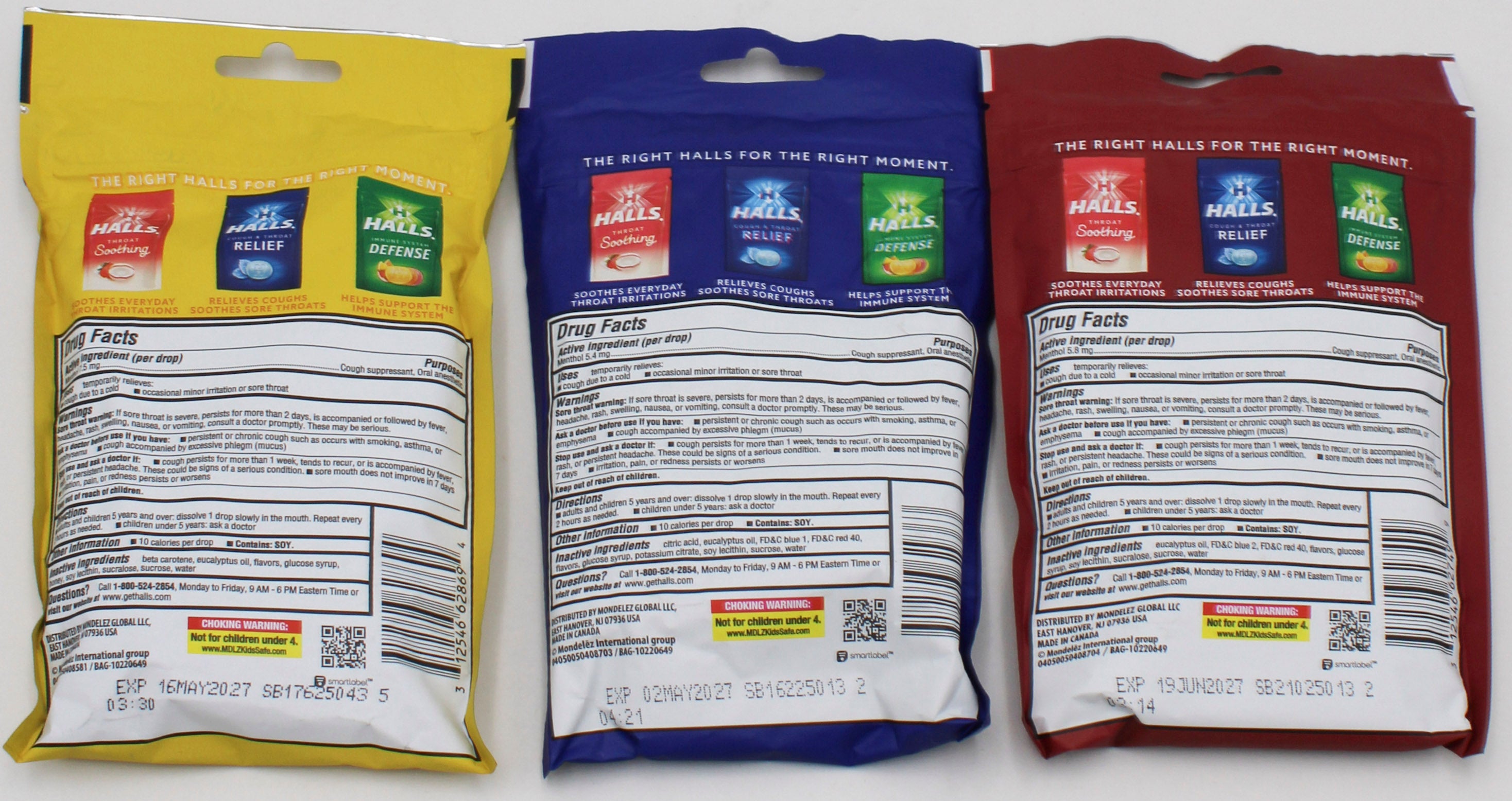 HALLS COUGH DROPS 30ct ASSORTED FLOORSTAND EXP 5/2/27
