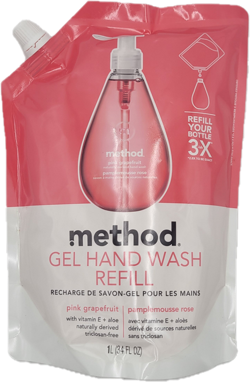 METHOD GEL HAND WASH REFILL 34oz PINK GRAPEFRUIT NA