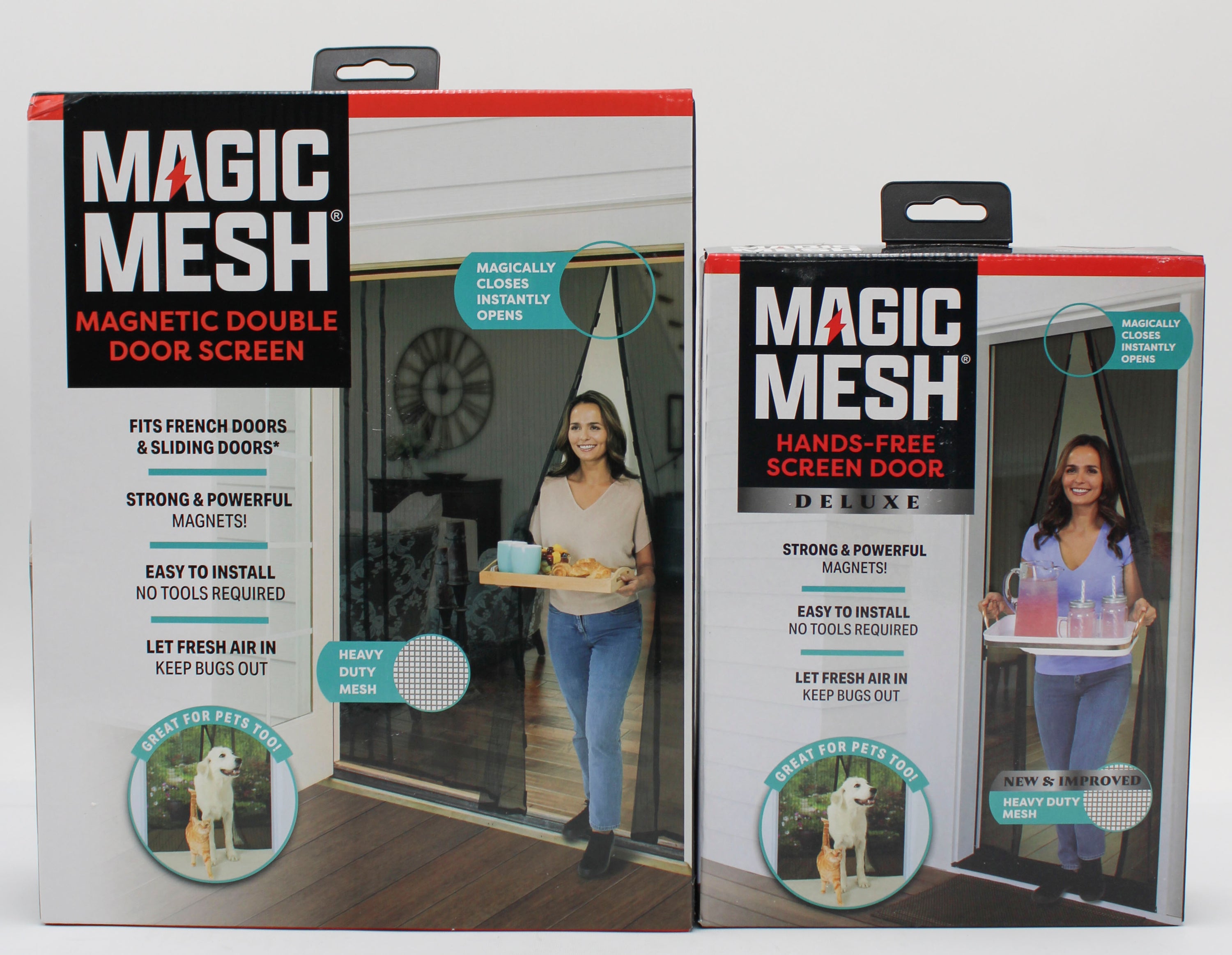 MAGIC MESH SCREEN DOOR DELUXE AND GARAGE HANDS FREE SCREEN BUNDLE NI
