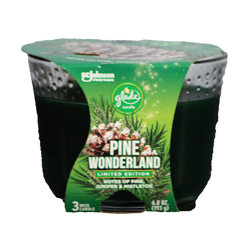 GLADE 3 WICK CANDLE 6.8OZ-PINE WONDERLAND