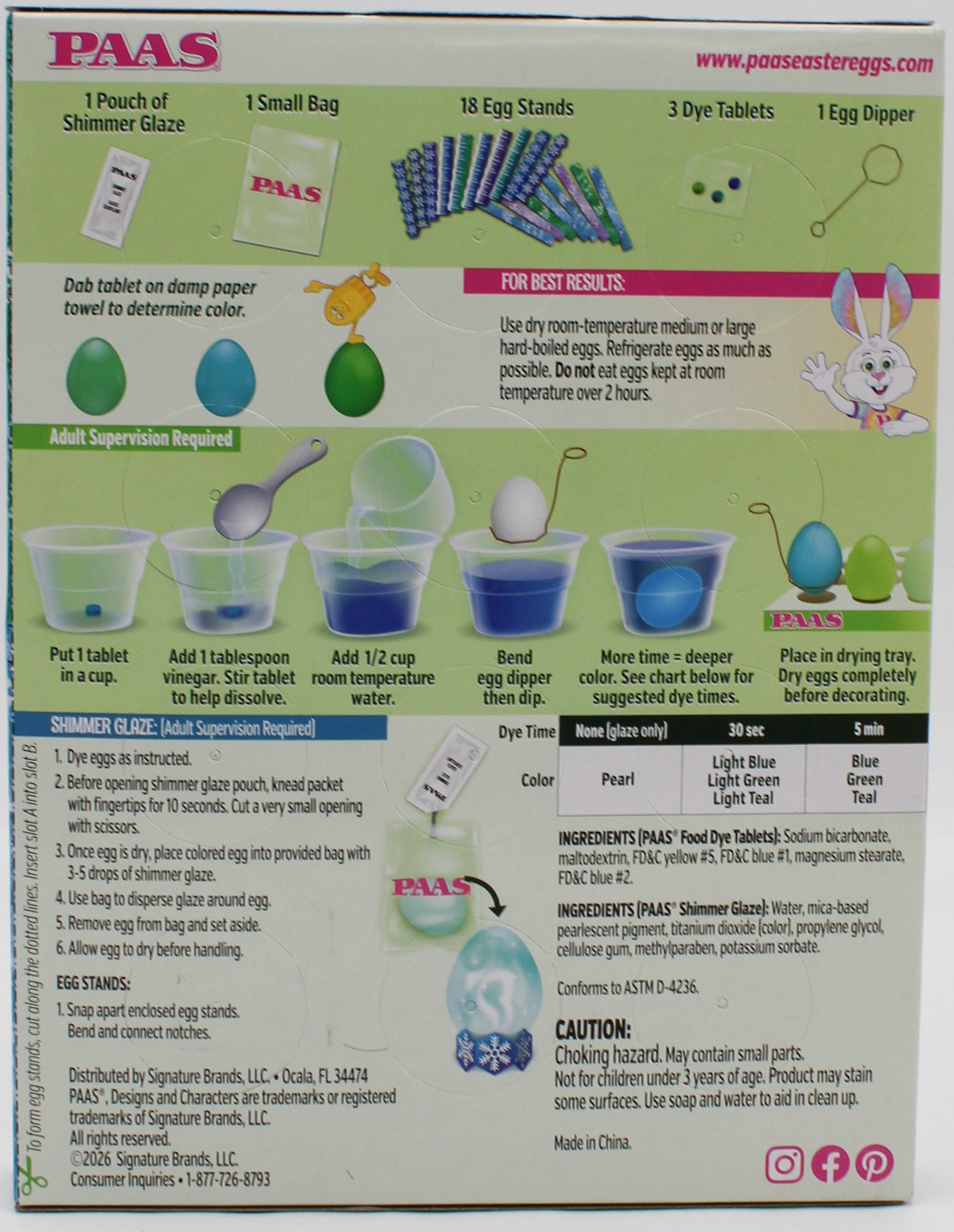 PAAS SHIMMER ICE EGG DECORATING KIT SHELF TRAY