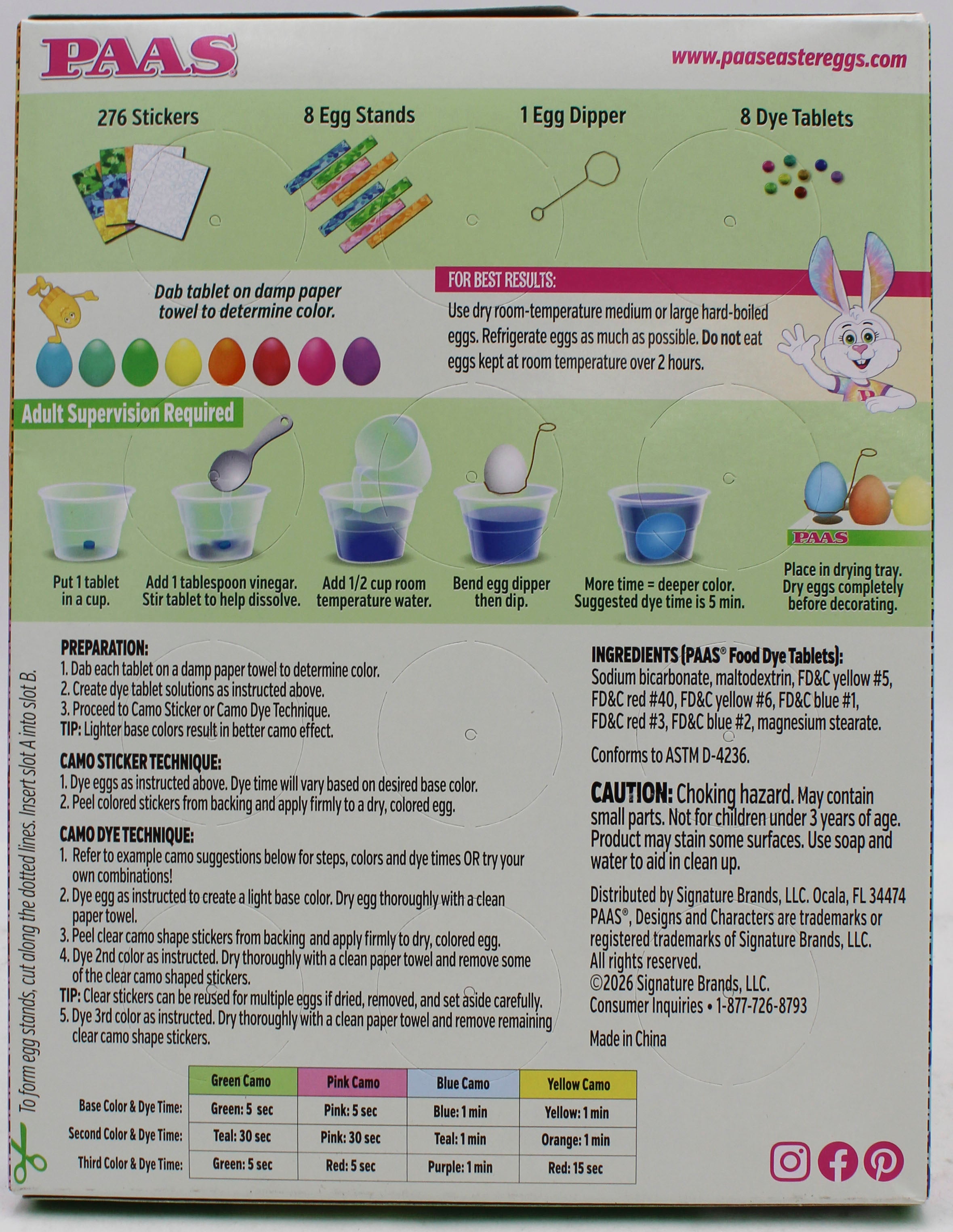 PAAS CAMO EGG DECORATING KIT SHELF TRAY