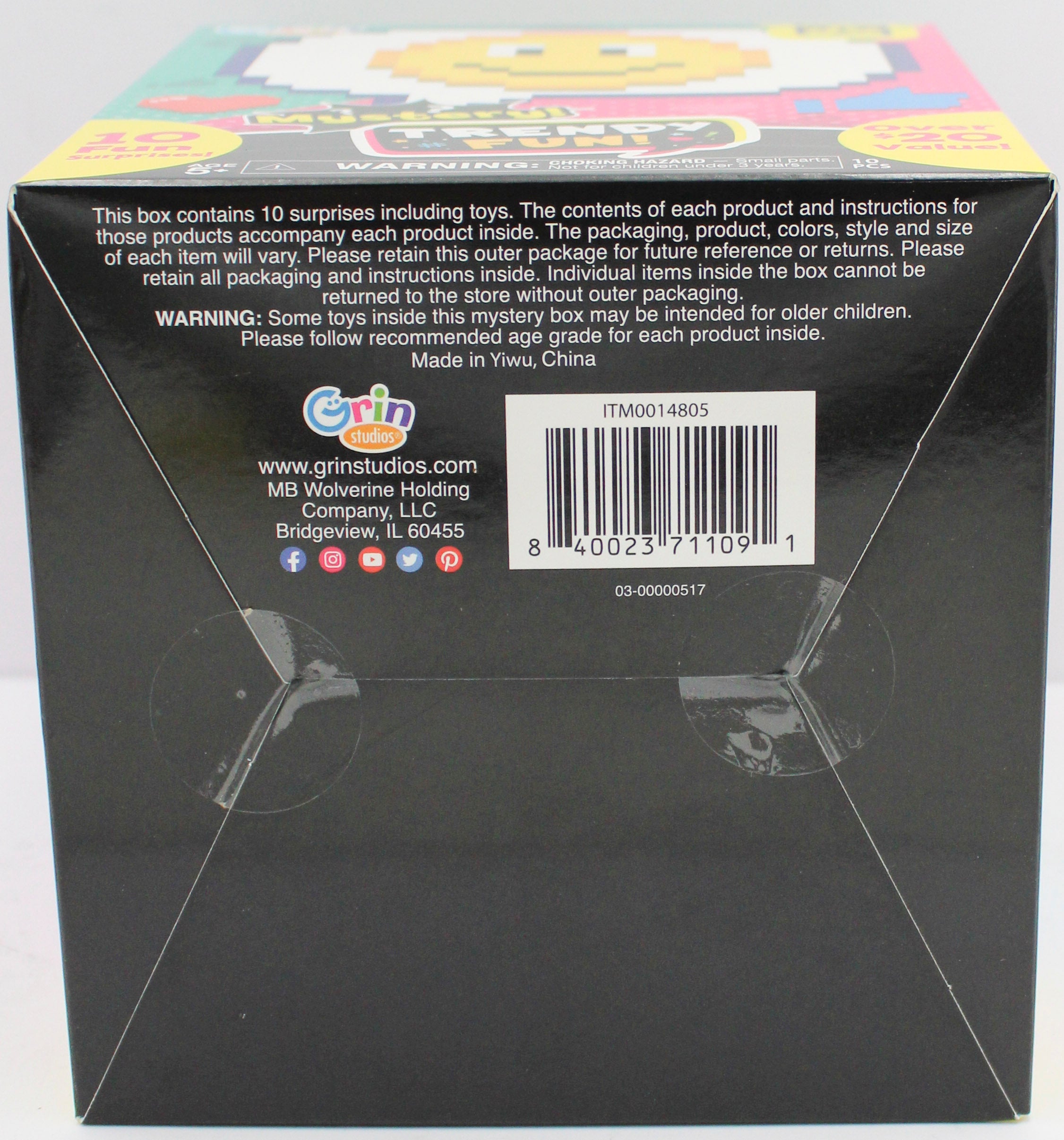 10 FUN TRENDY MYSTERY SUPRISES IN BOX 5.5in x 5.5in x 7in