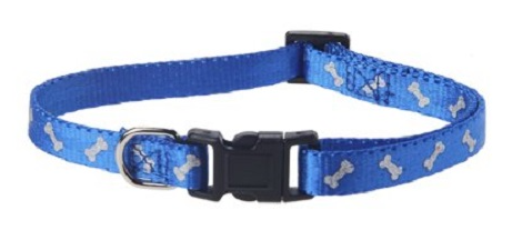 VIBRANT LIFE  SMALL REFLECTIVE BONES COLLAR BLUE