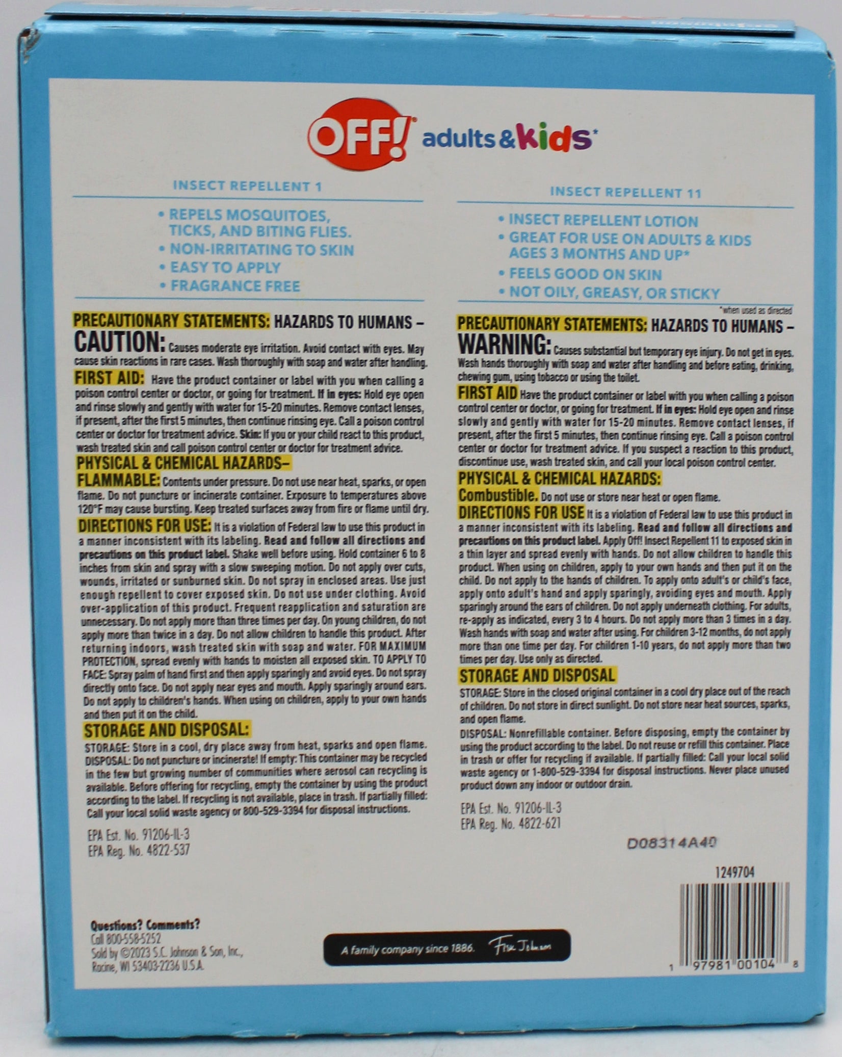 SP OFF ADULTS & KIDS AEROSOL & LOTION 3CT