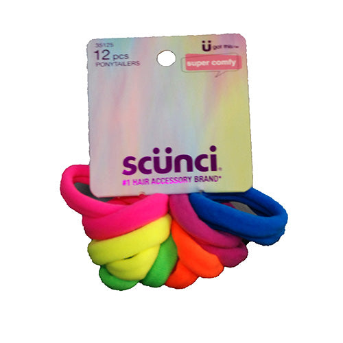 SP SCUNCI ASST COLOR 12-CT PONYTAILERS NI