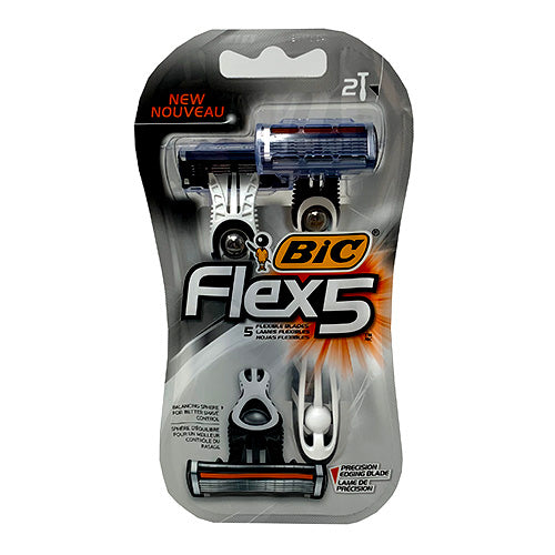 BIC FLEX5 MENS SHAVER 2CT