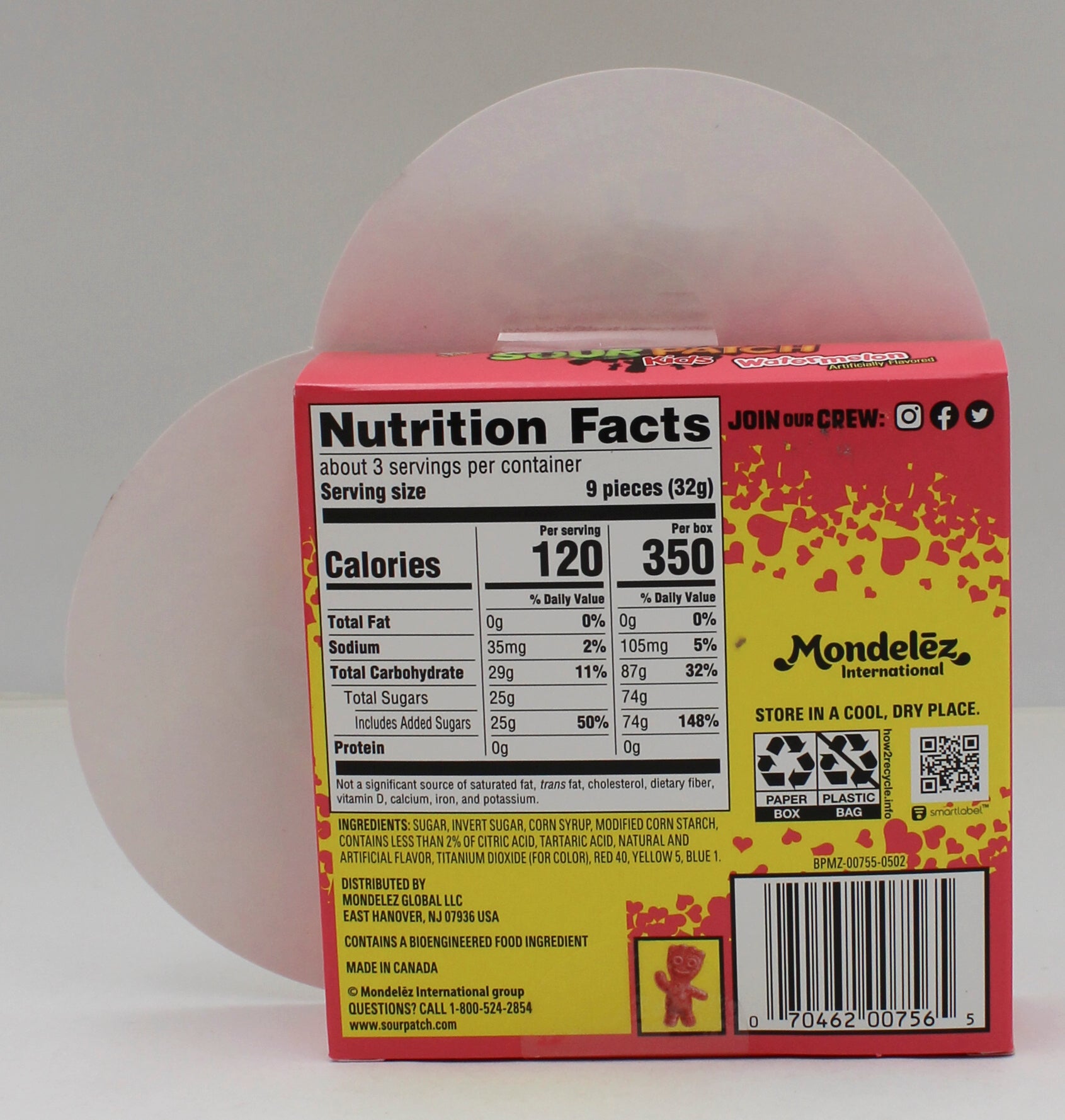 SOUR PATCH KIDS WATERMELON HEART 3.4 Oz BB 8/26/26