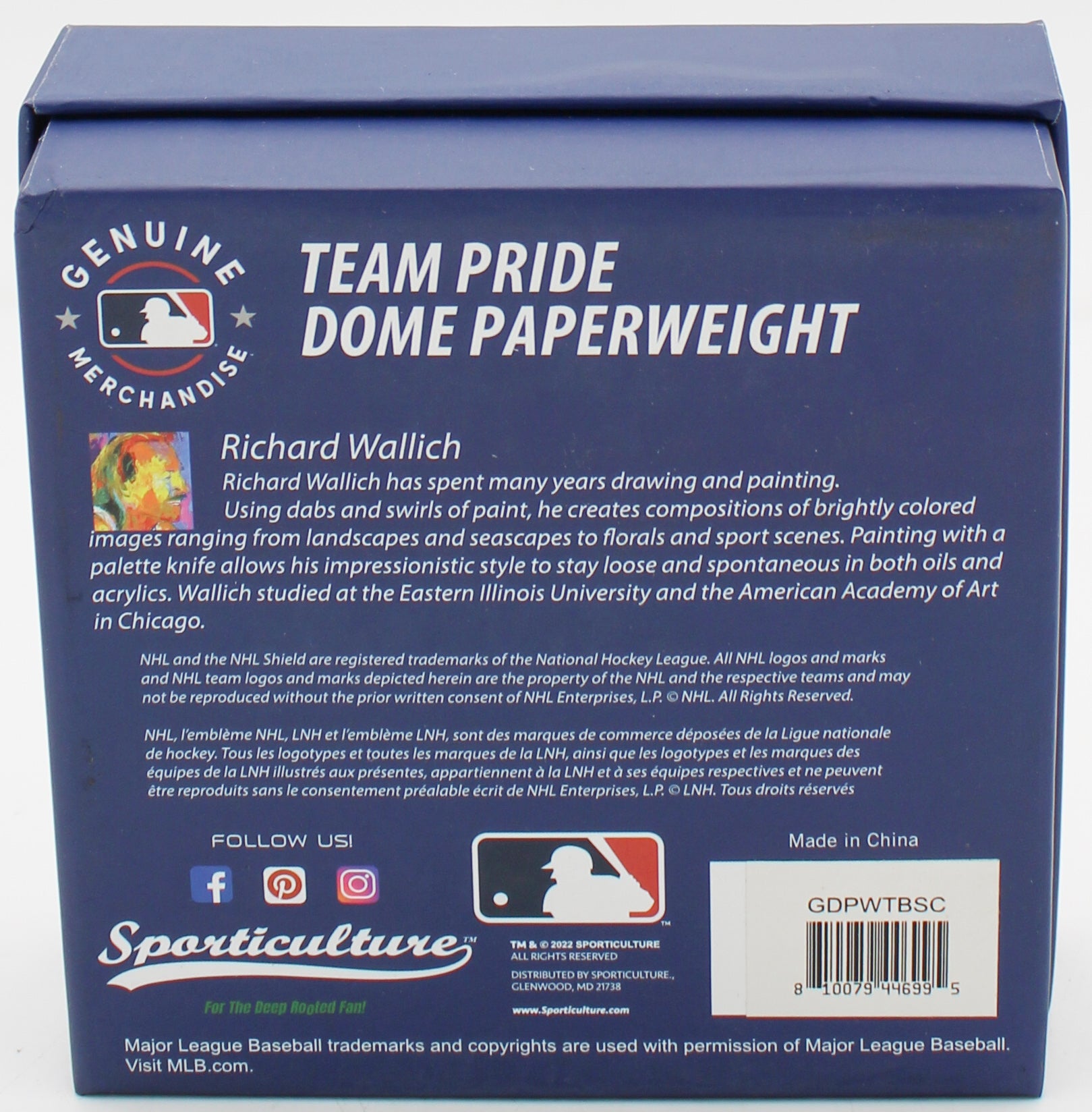 ST. LOUIS CARDINALS GLASS DOME PAPERWEIGHT 4"