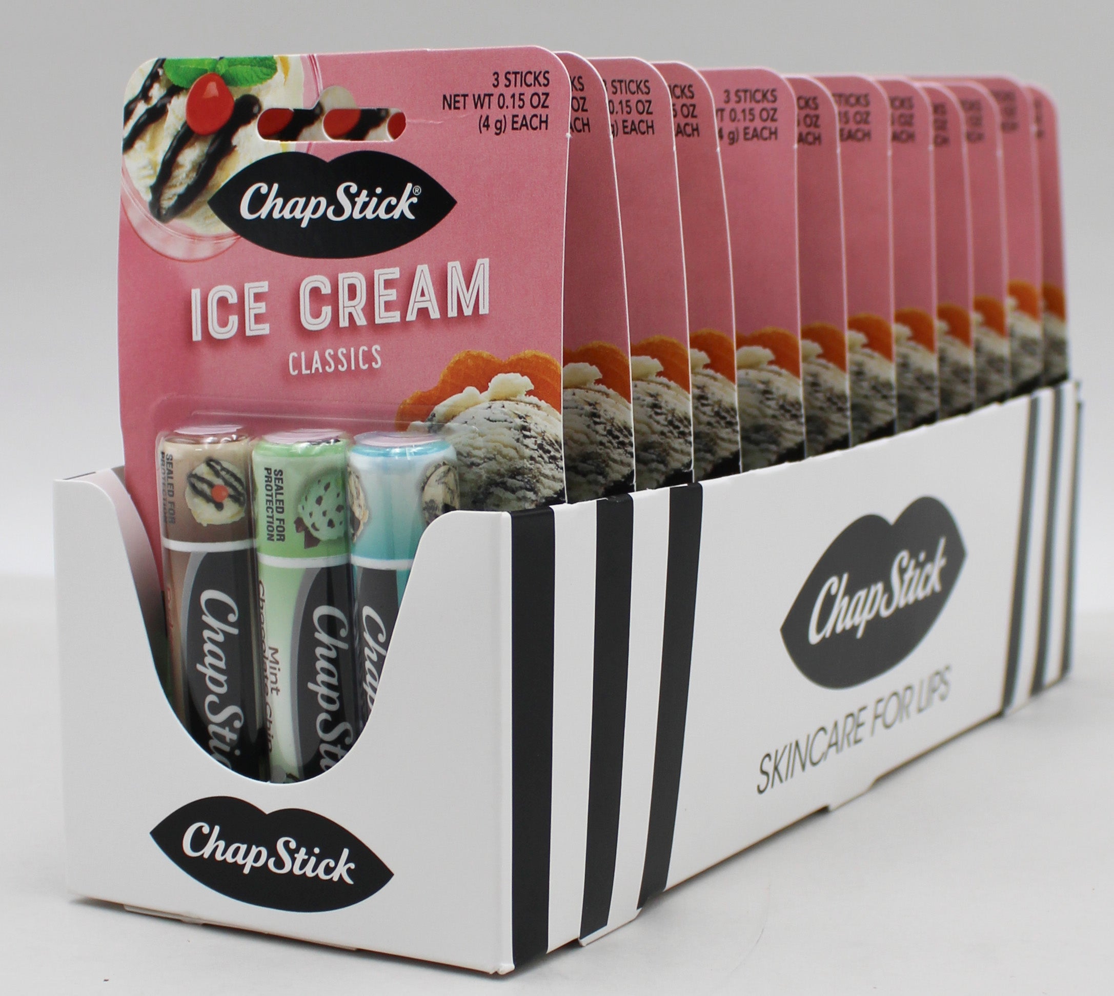 CHAPSTICK 3ct ICE CREAM .45oz 8/31/2027