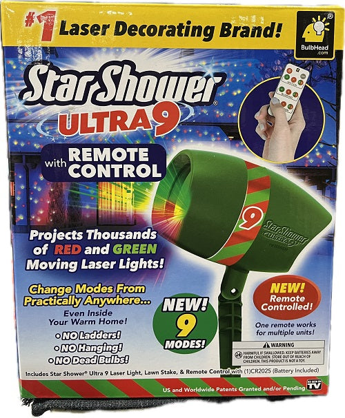 SP BULBHEAD STARSHOWER ULTRA9 OUTDOOR LASER LIGHT W/REMOTE NI