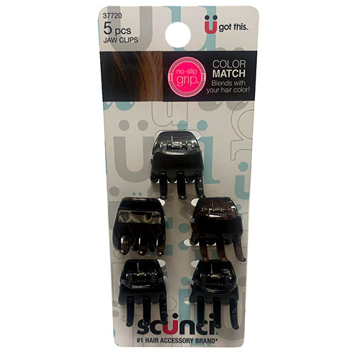 Scunci Chunky Jaw Hairclips 5ct Pack