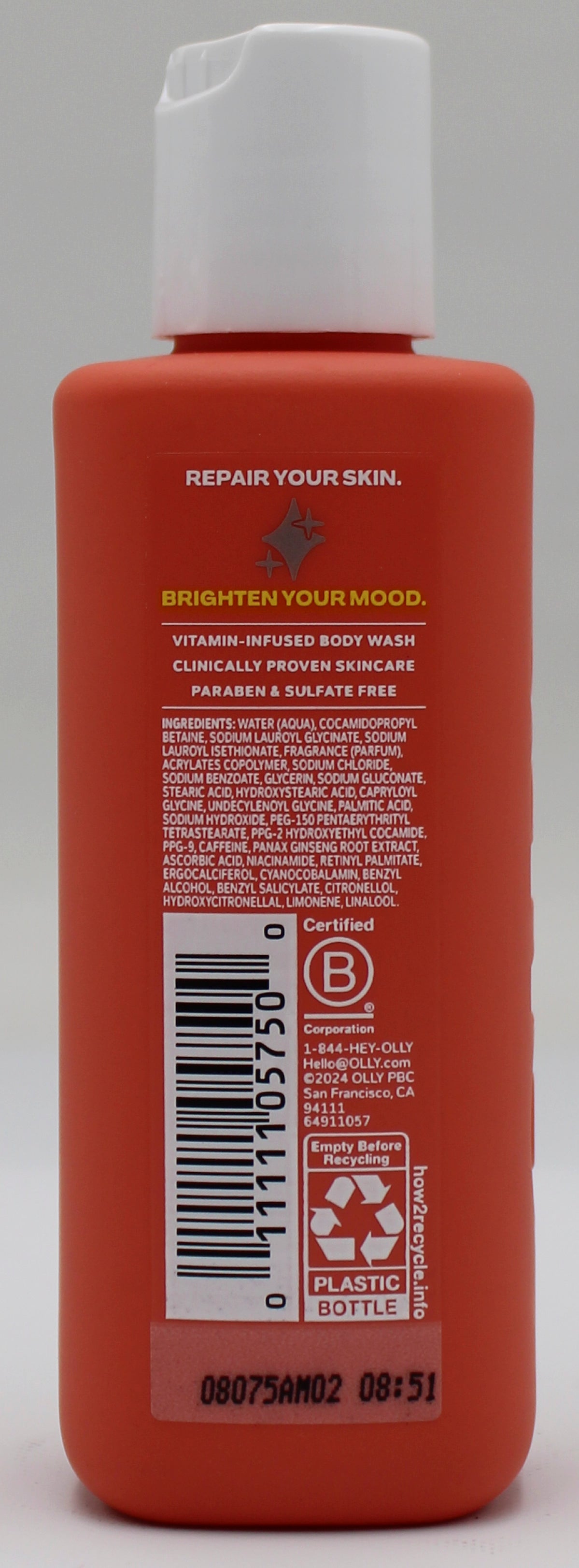 OLLY BODY WASH BRIGHT W/VITAMIN C 3oz