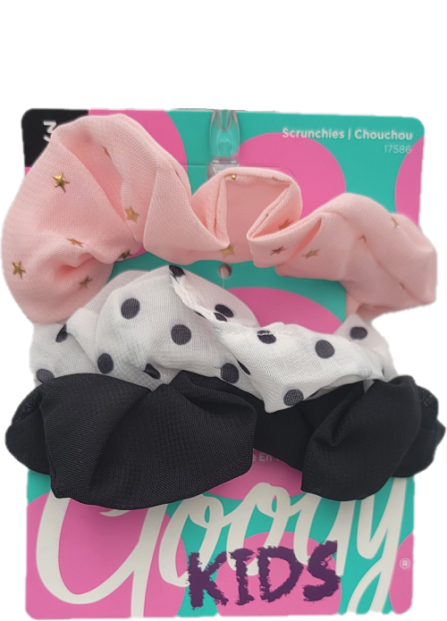 GOODY GIRLS POSH SCRUNCHIES 3CT ASSORTED COLORS NI