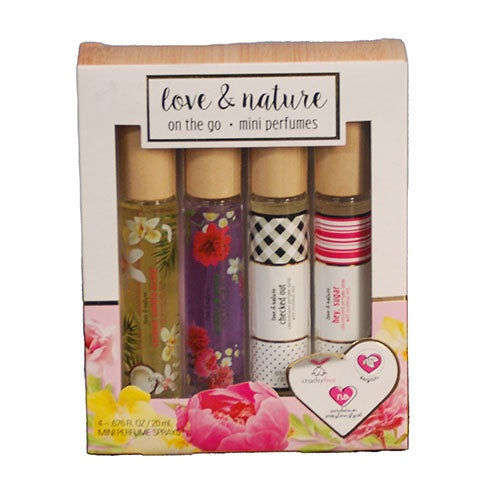 LOVE&NATURE ON THE GO MINI PERFUMES ASSORTED 4CT 0.67OZ