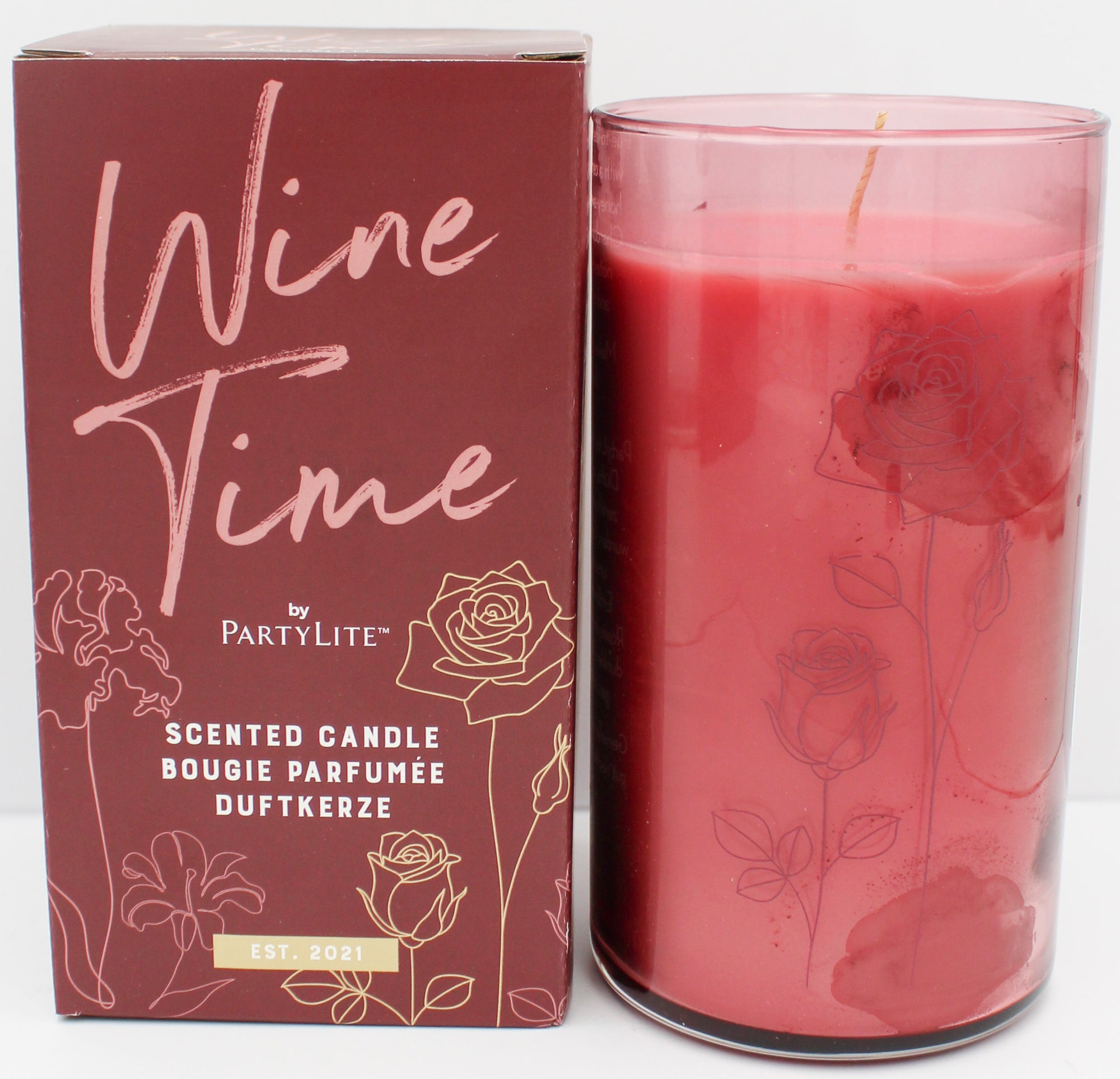PARTYLITE ROSE ALL DAY JAR CANDLE 19.25oz